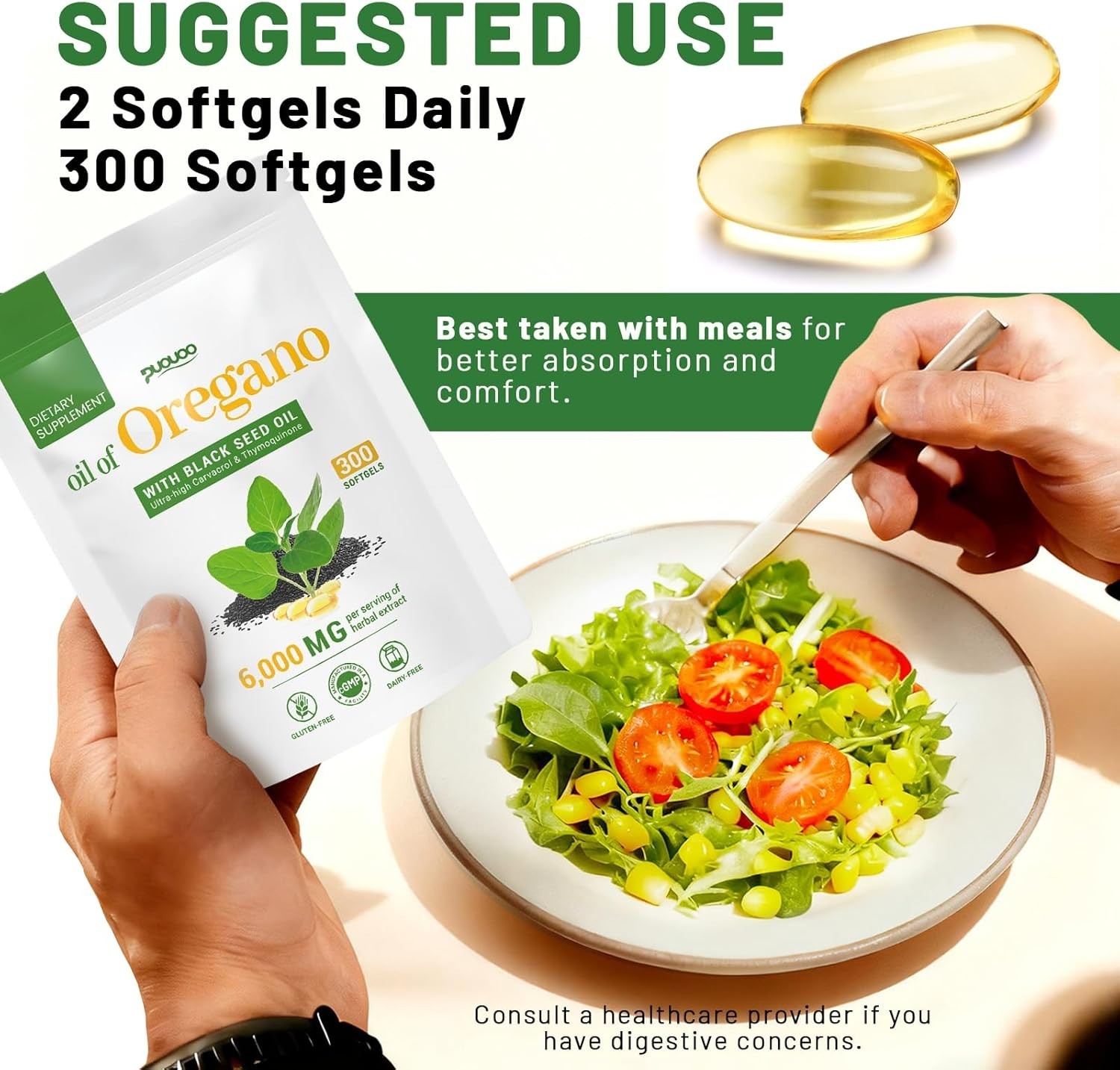 Resilia Oil Of Oregano With Black Seed Oil 6,000MG