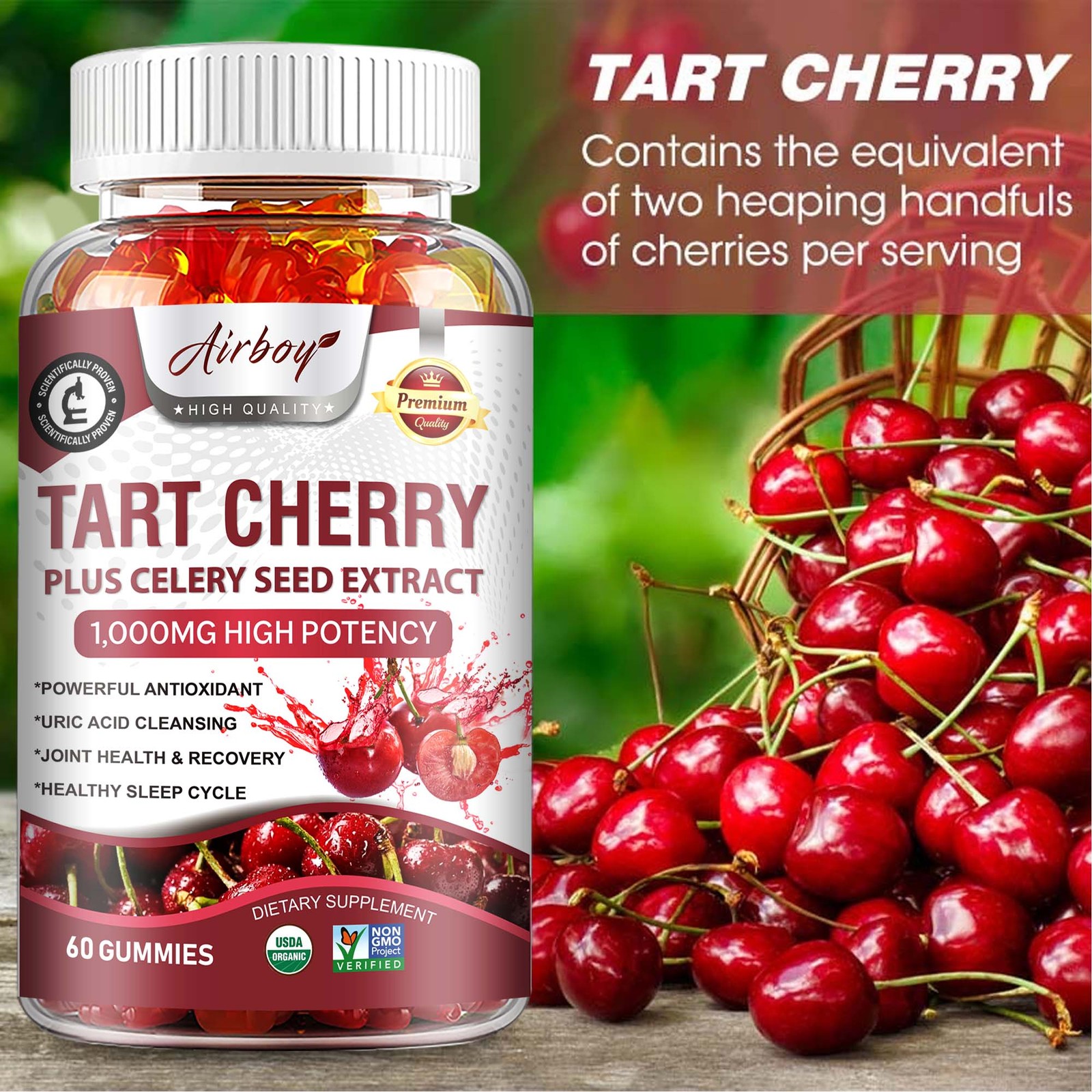 Tart Cherry – Antioxidant Rich Gout Arthritis Pain Relief,Mobility & Flexibility