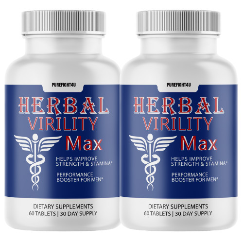 Herbal Virility Max Maximum Strength Male Performance Supplement – 2 Bottles
