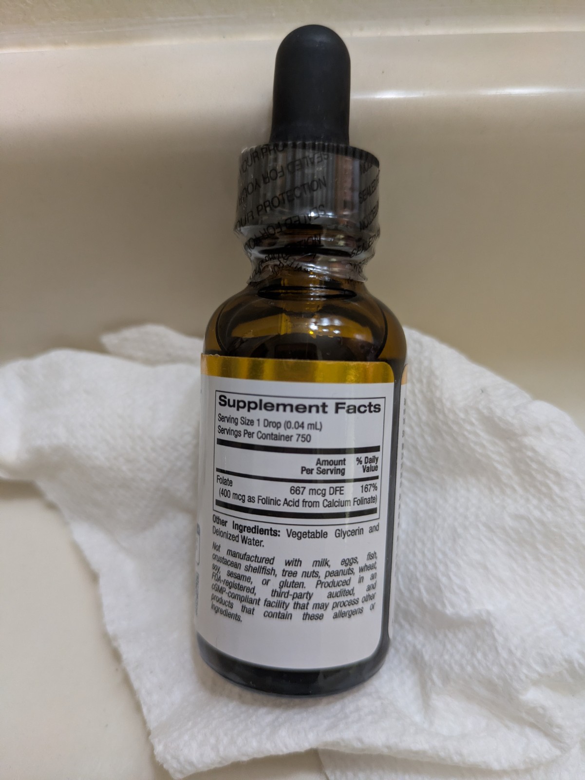 || USA || Folinic Acid 1 fl oz AUTHENTIC California Gold Nutrition Speech Aid