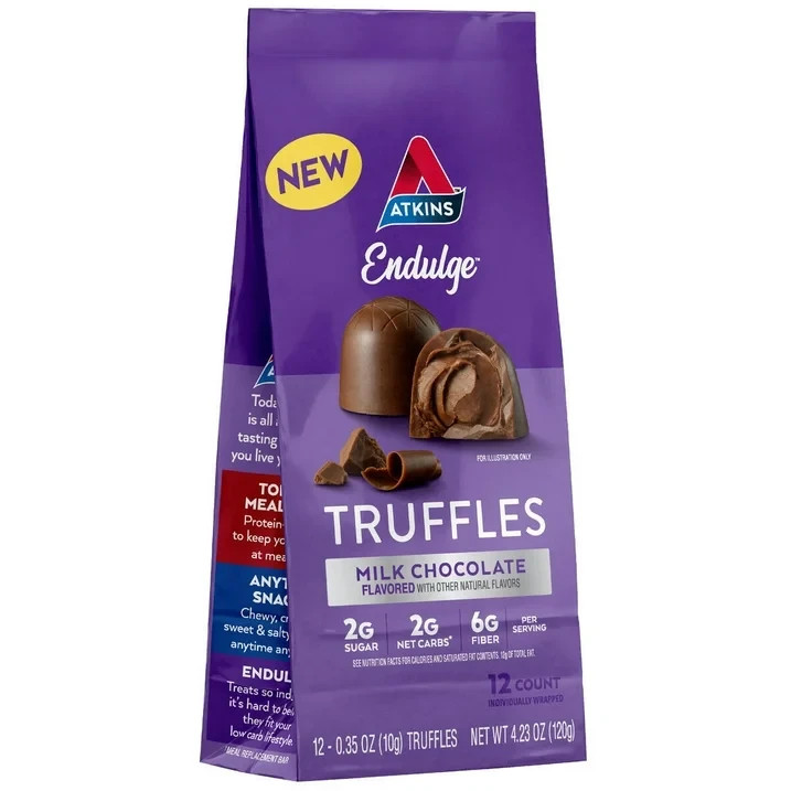 Endulge Milk chocolate Truffles low Sugar low carb Keto Friendly 12 Count…….