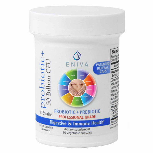 Eniva Probiotic & Prebiotic Healthy Gut Formula (Probiotic+) 30 veg capsules