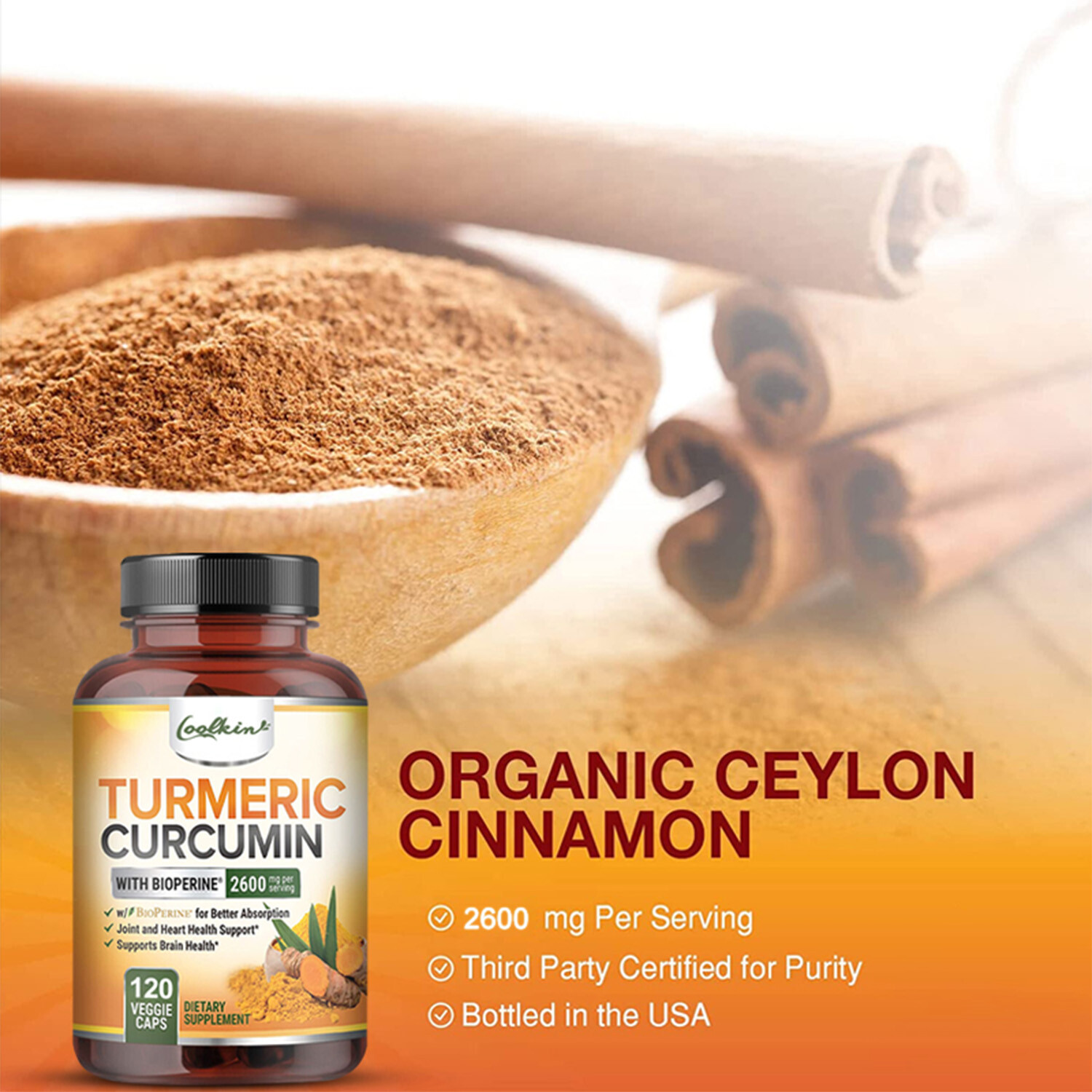 Turmeric Curcumin – BioPerine, Relieve Joint Pain, Antioxidant, Highest Potency