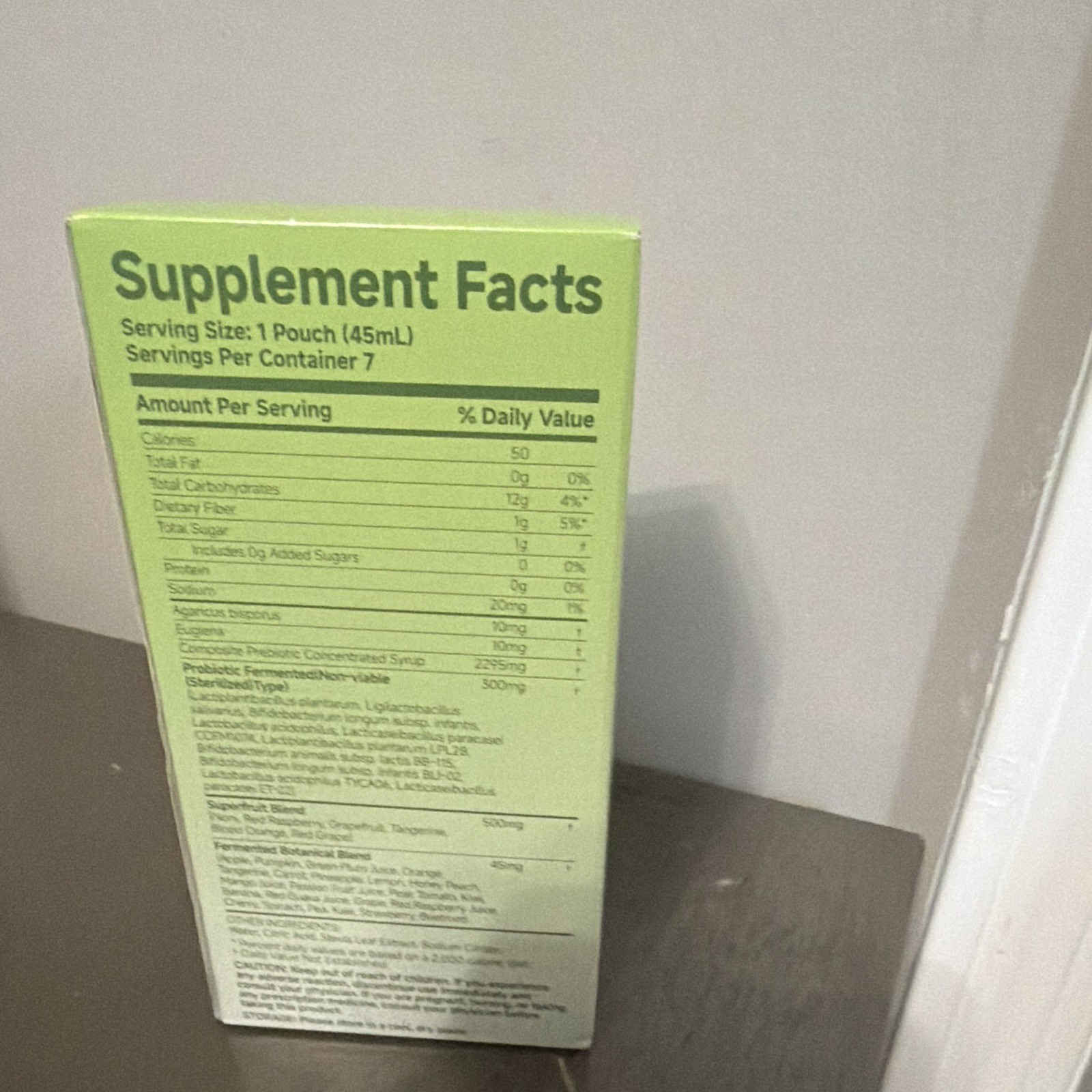 BioDepot 7+ Days Gut Liquid Probiotic Digestive Support 7 x 45 mL Vegan