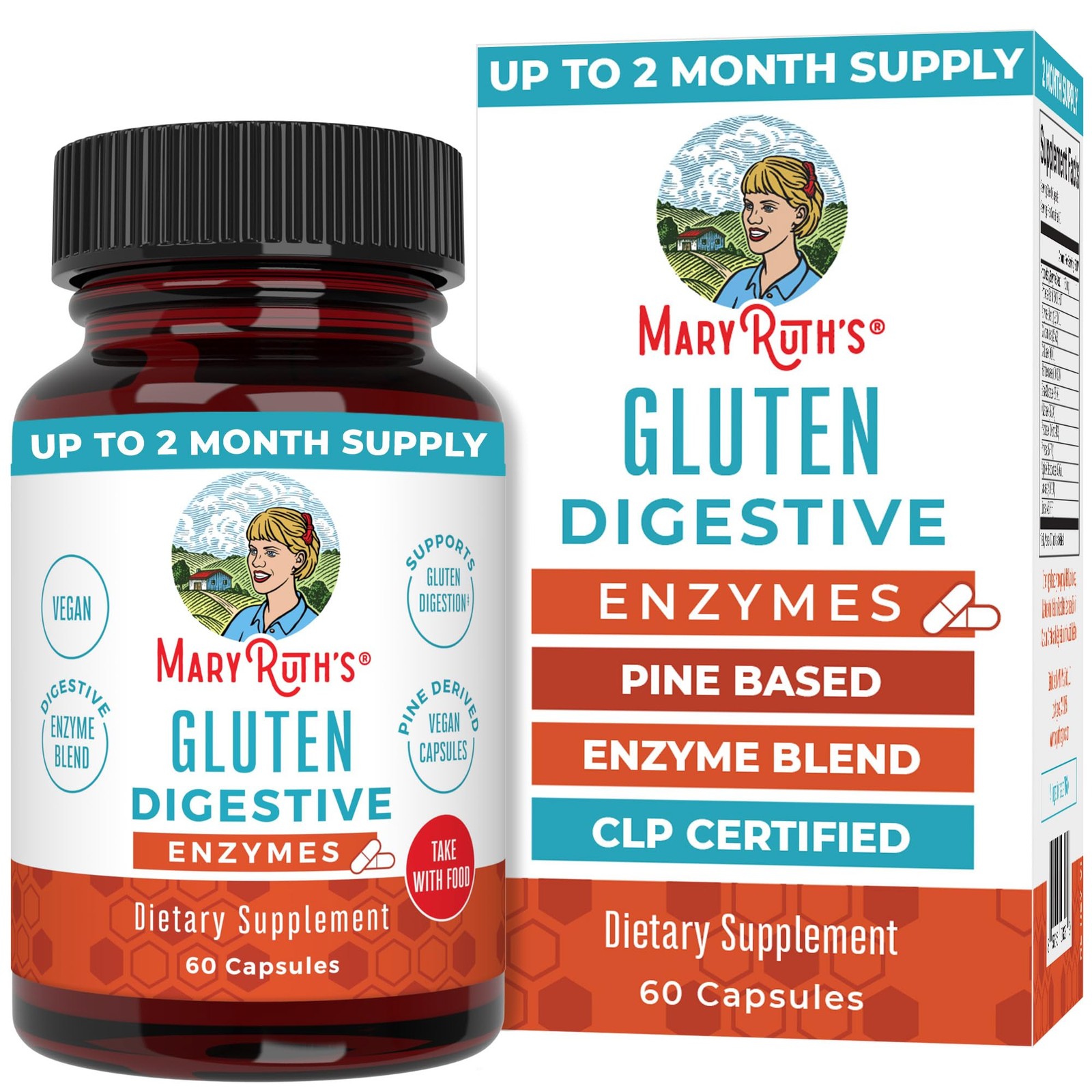 MaryRuth’s Gluten Digestive Enzymes | Up to 2 Month Supply | Proprietary Enzy…