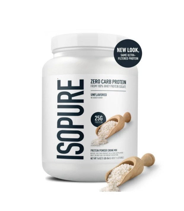 Isopure Zero Carb Whey Protein Isolate Powder, Unflavored, 16 oz (1 lb)