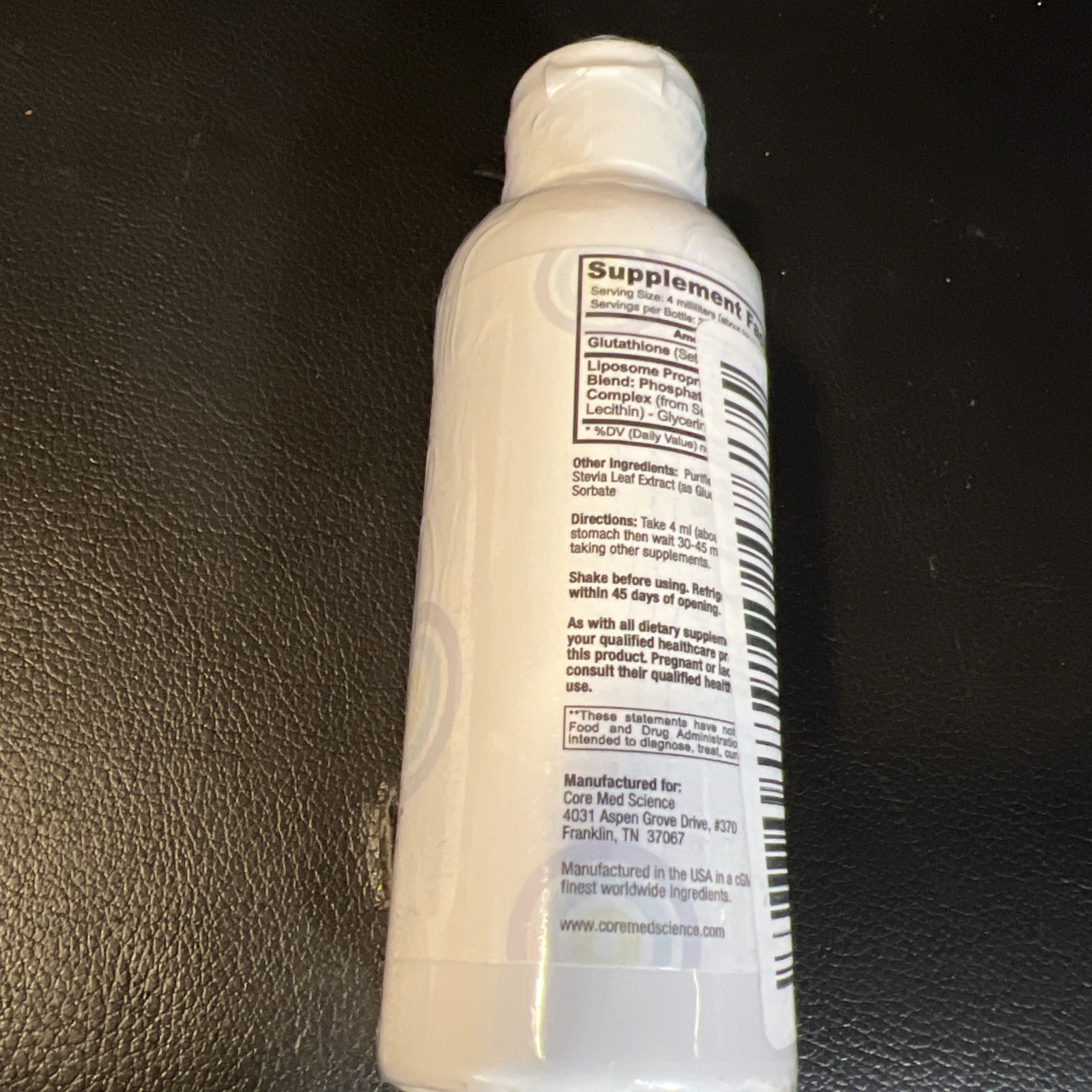 Liposomal Glutathione Liquid Supplement (500mg, 4 Fl Oz) – Pure Reduced Setri…