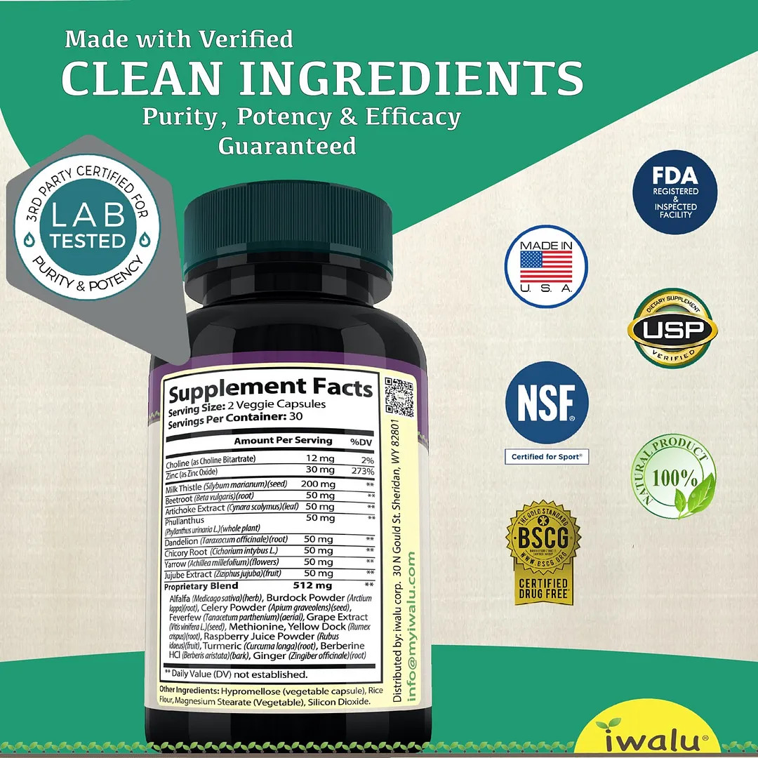 Detox My Liver | Best Supplement Capsule Pill Men Women FREE SHIP
