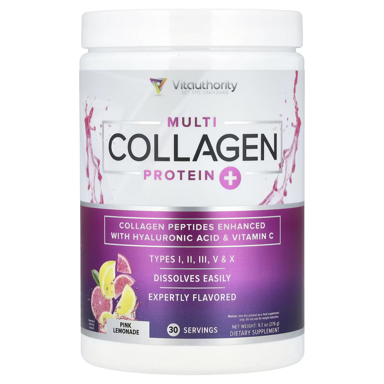Vitauthority Multi Collagen Protein+ 9.7 oz 276 g Beauty