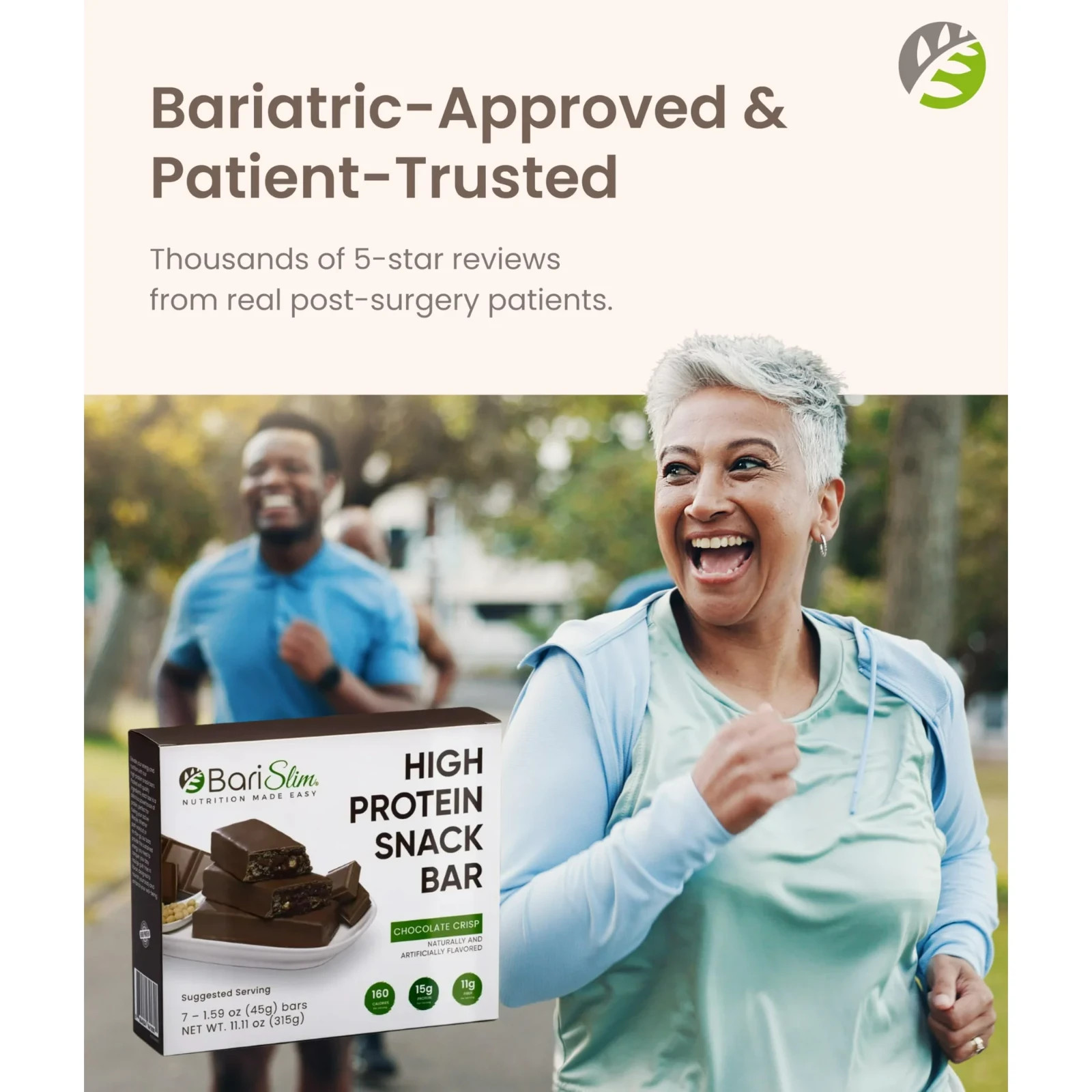 BariSlim High Protein Snack Bar for Bariatric Patients – Chocolate Crisp Bar
