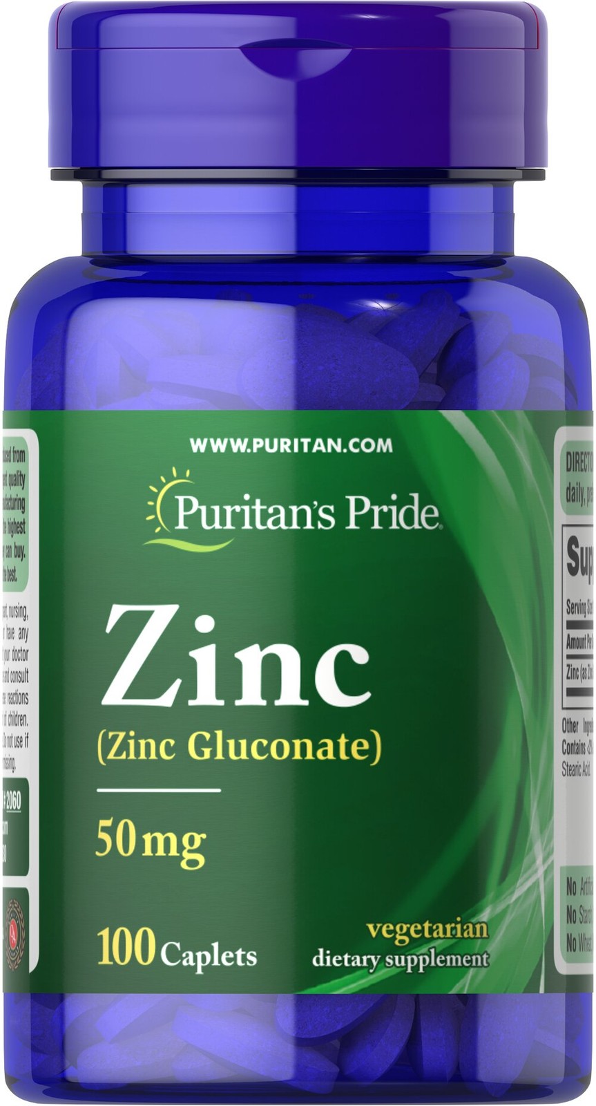 Puritan’s Pride Zinc Chelate 50 mg – 100 Tablets