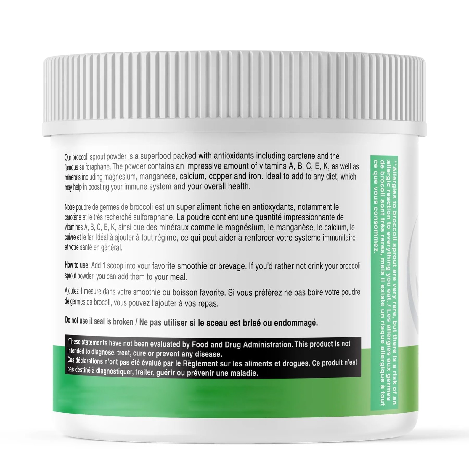 Aki Brotes De Brocoli En Polvo (5,29 Oz / 150 G), Ideal En Vitaminas Y Sulfor…
