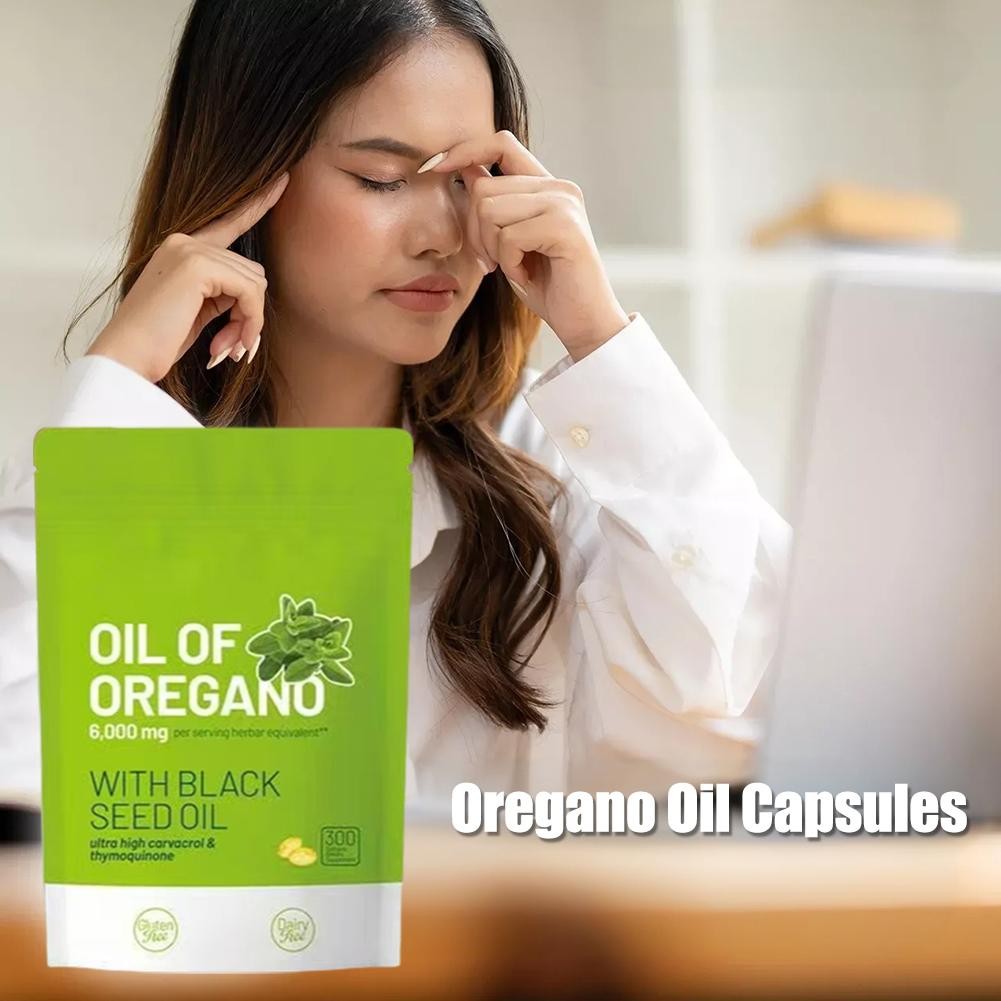 Premium Essential Oil of Oregano 6000mg 300 Softgels Capsule Supplement Pills