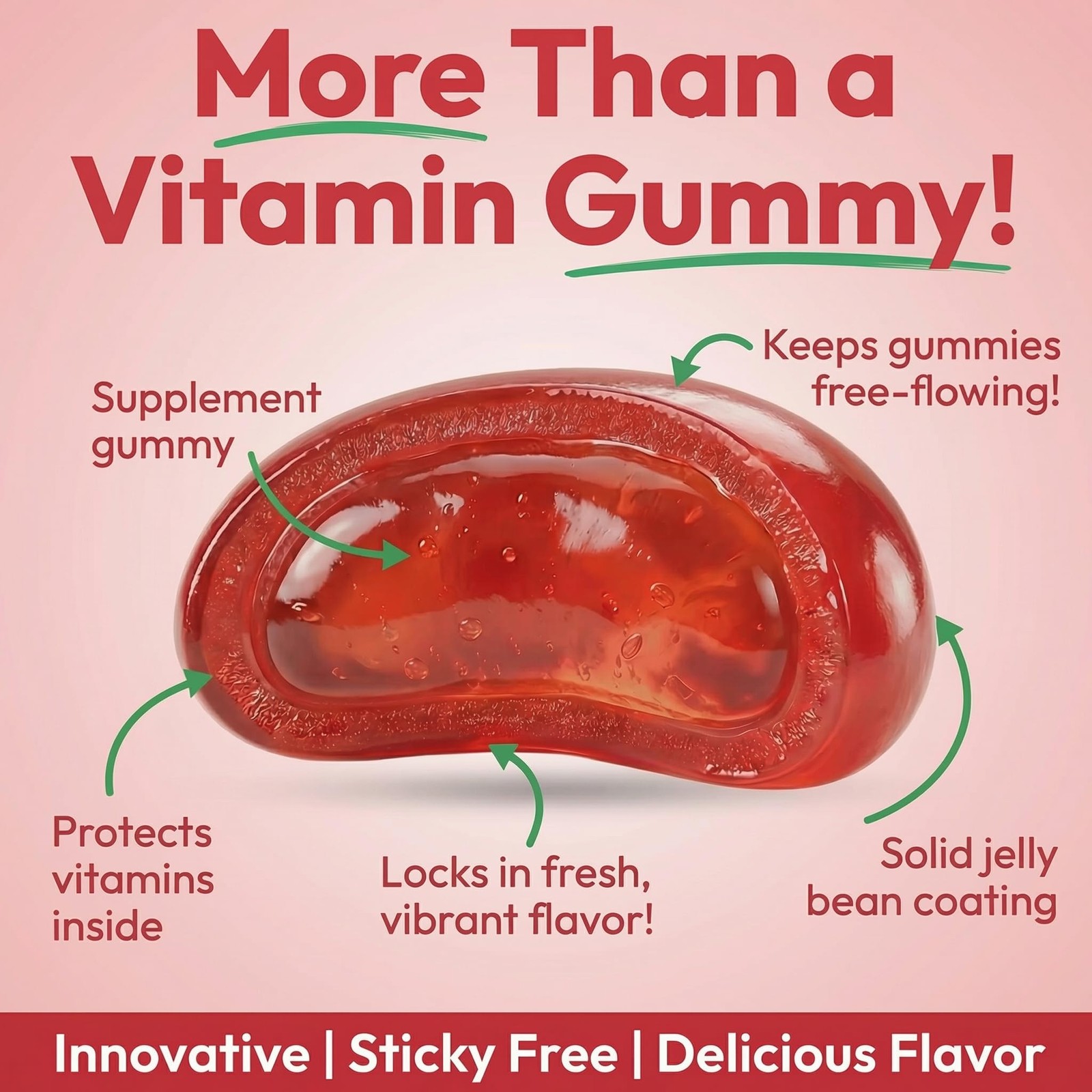 Human Beanz Biotin Jelly Bean Gummy Vitamins, 1 Count (Pack of 120), No Color