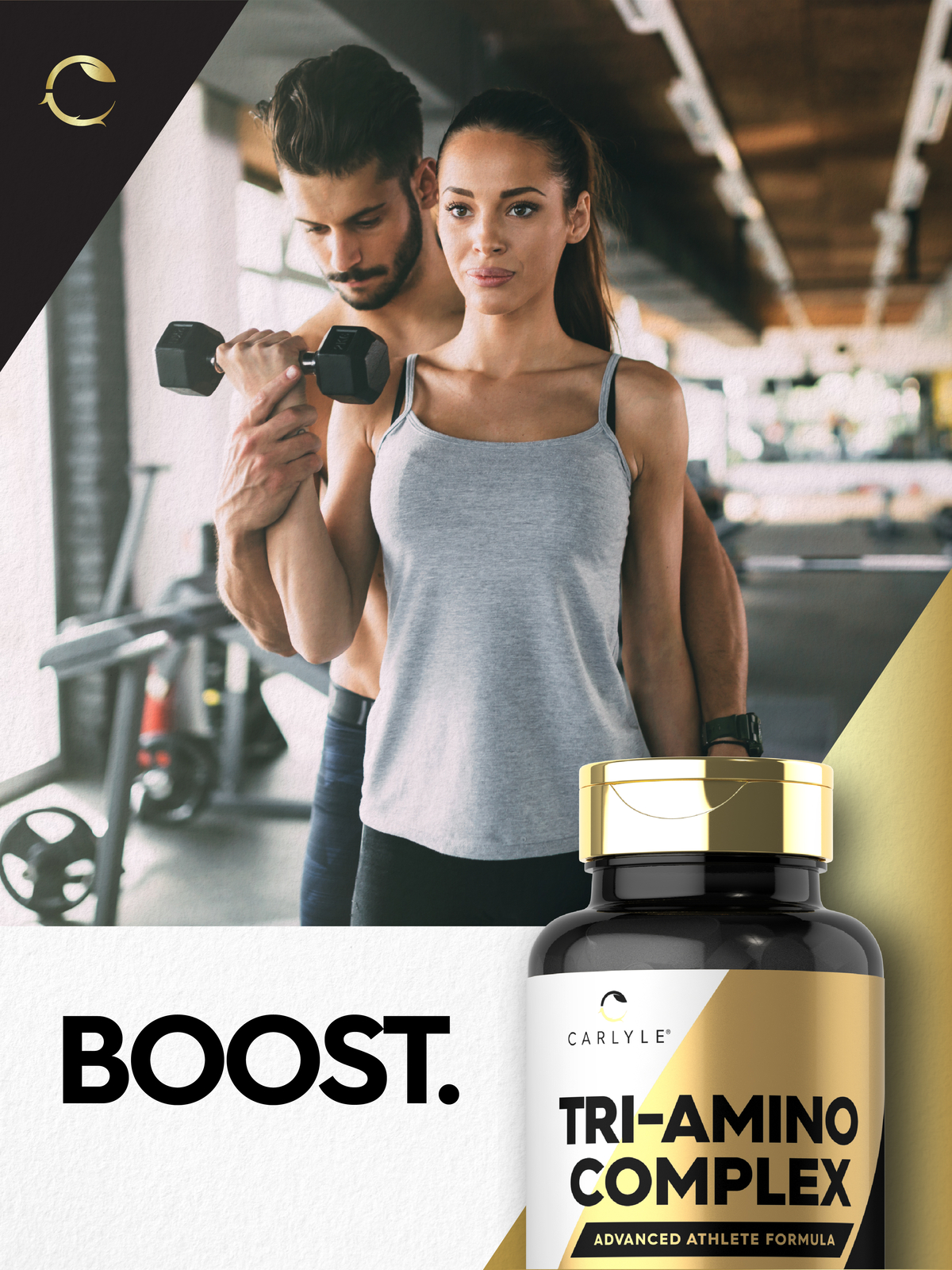 Tri-Amino Complex | 90 Caplets | L-Arginine L-Ornithine L-Lysine | by Carlyle