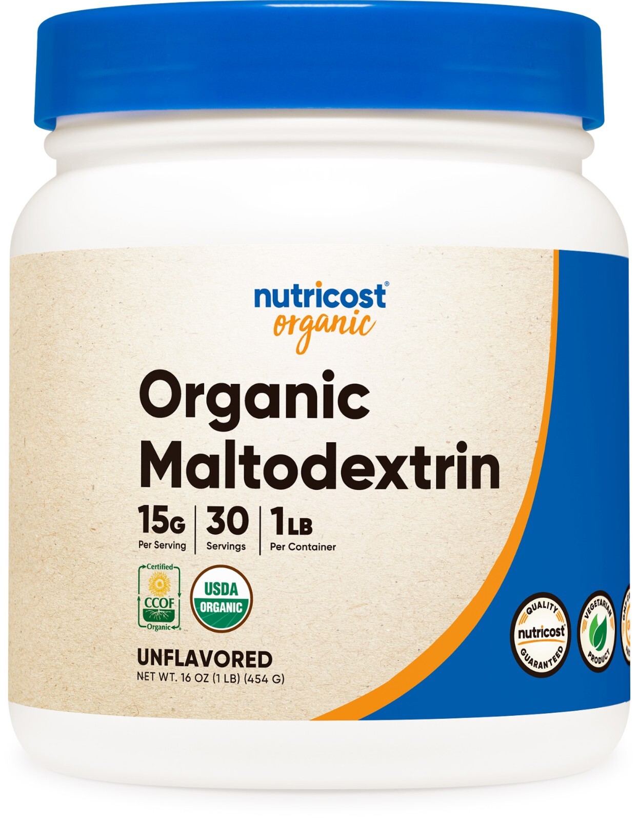 Nutricost Organic Maltodextrin Powder 1lb- Quick Calories and Energy