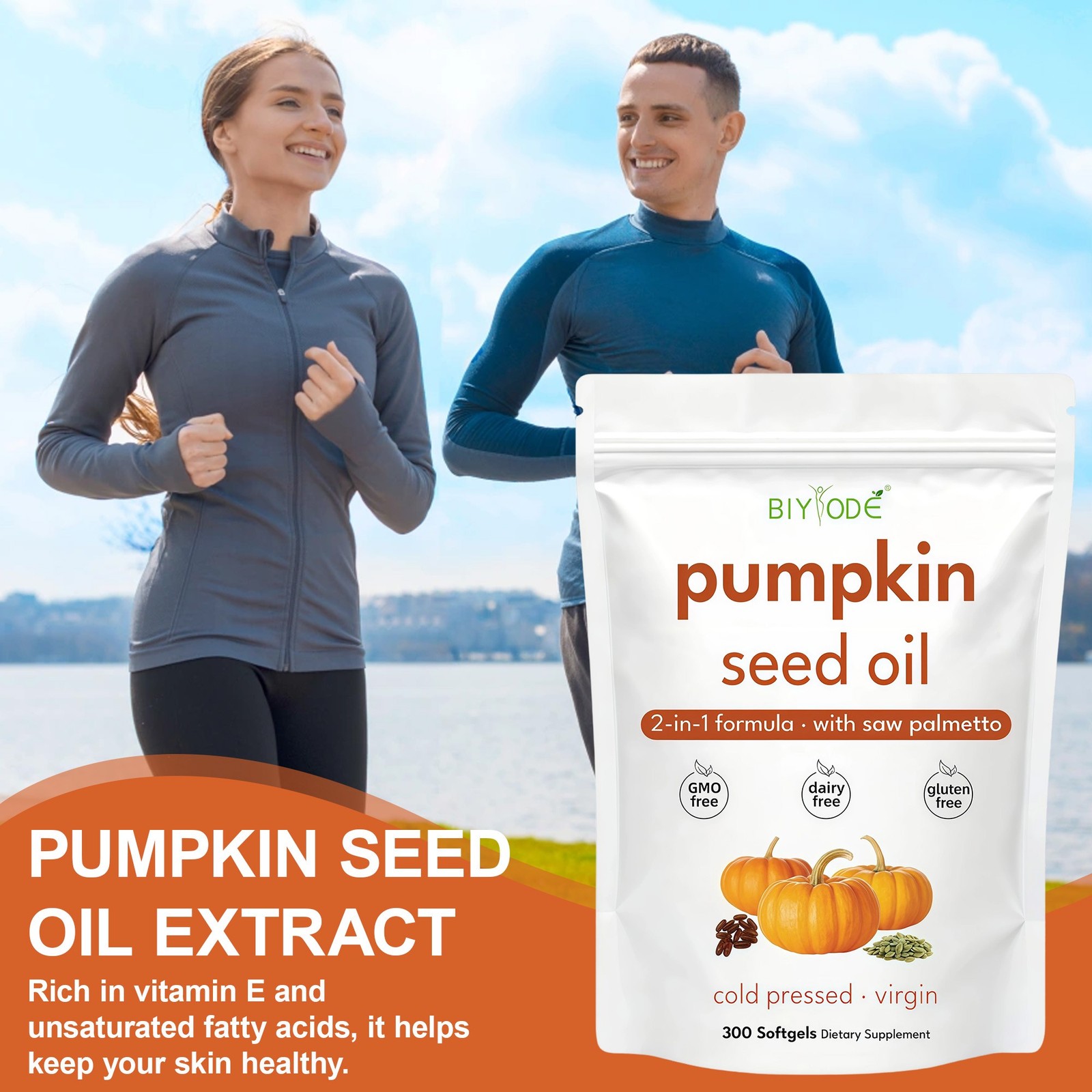 Seed Pumpkin Oil with Saw Palmetto Capsules Hair Care Hair Loss | 300 Softgels