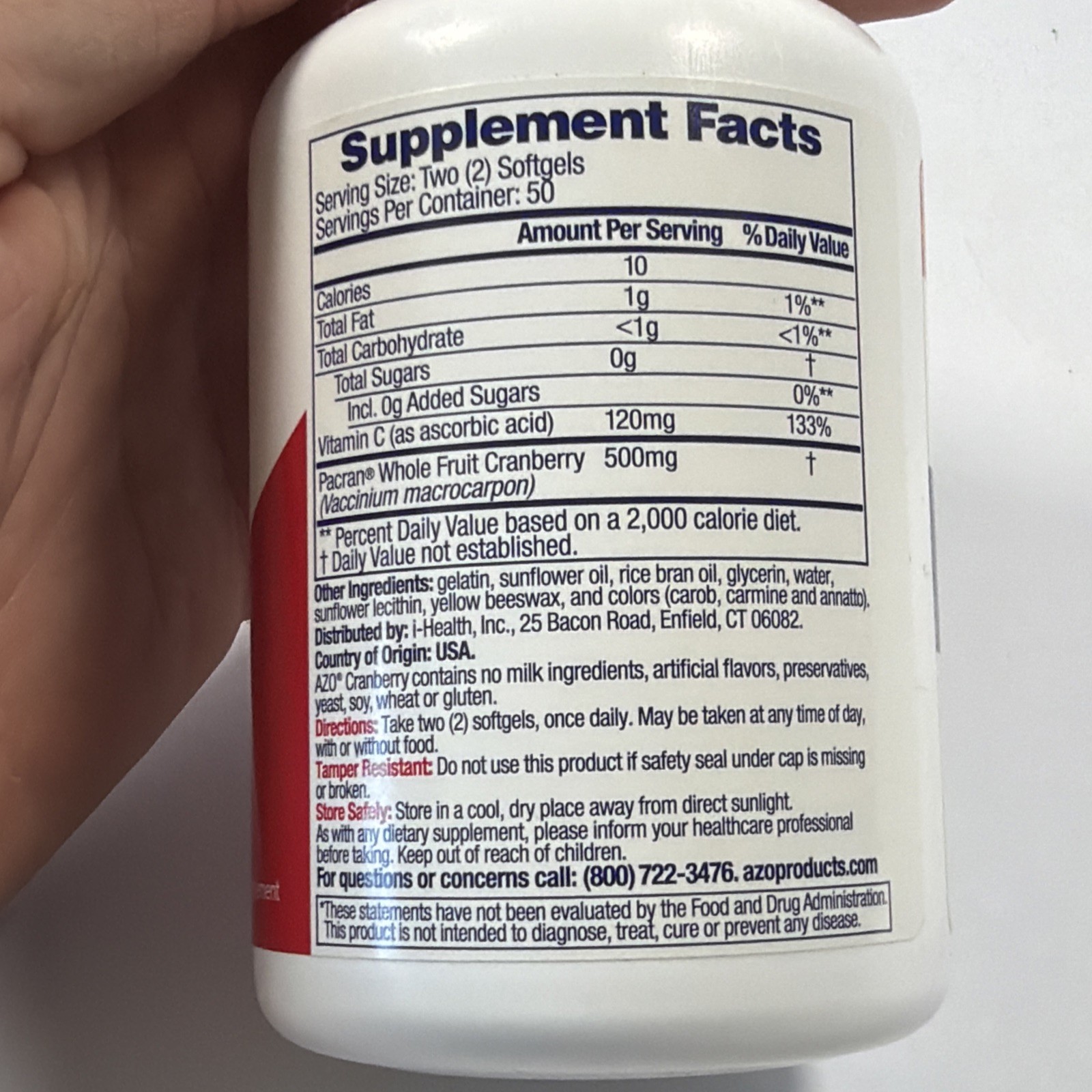 AZO Cranberry Softgels Maximum Strength 100ct Defeat UTI’s Sealed 09/2027