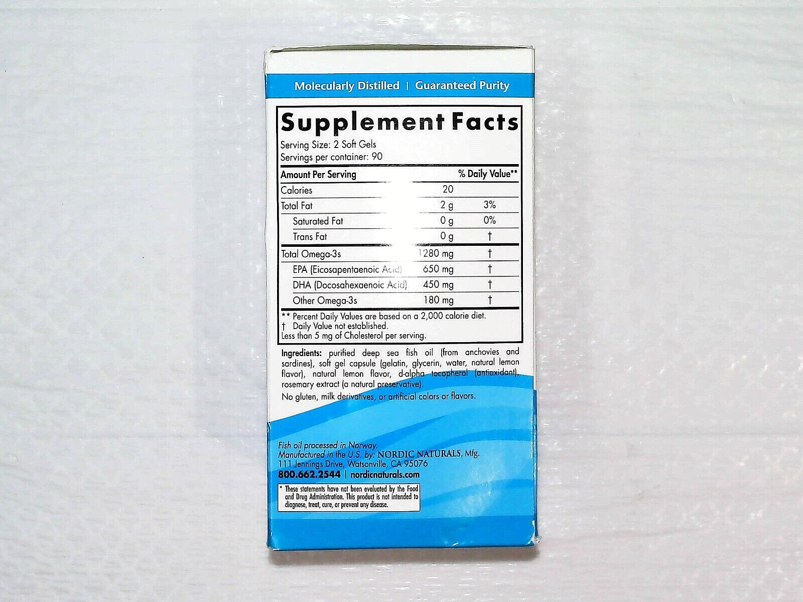 NORDIC NATURALS ULTIMATE OMEGA 1280mg OMEGA-3 180 SOFT GELS EXP. 08/2024+