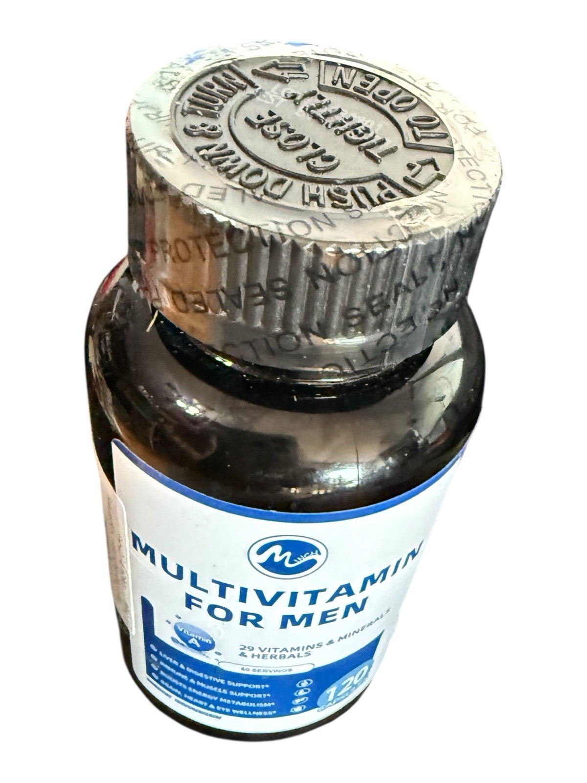 Men’s Daily Multivitamin 29 Vitamins, Minerals & Herbs – 120 Capsules – Ex: 3/27