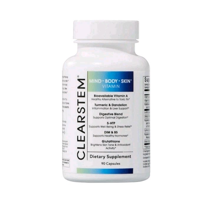 CLEARSTEM – MIND, BODY, SKIN Hormonal Acne Supplement 5-HTP Natural DIM 90 Count