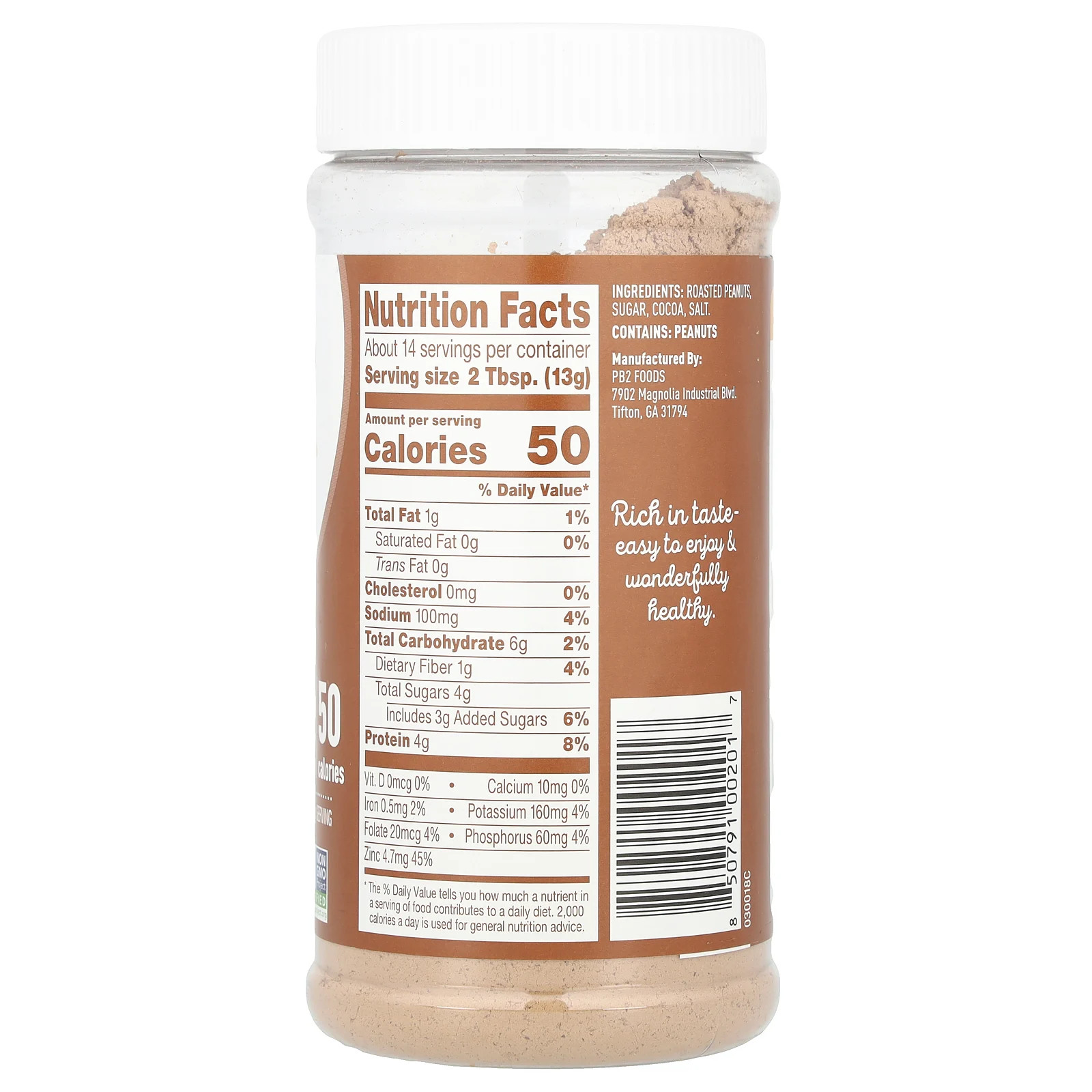 The Original PB2, Powdered Peanut Butter with Cocoa, 6.5 oz (184 g)