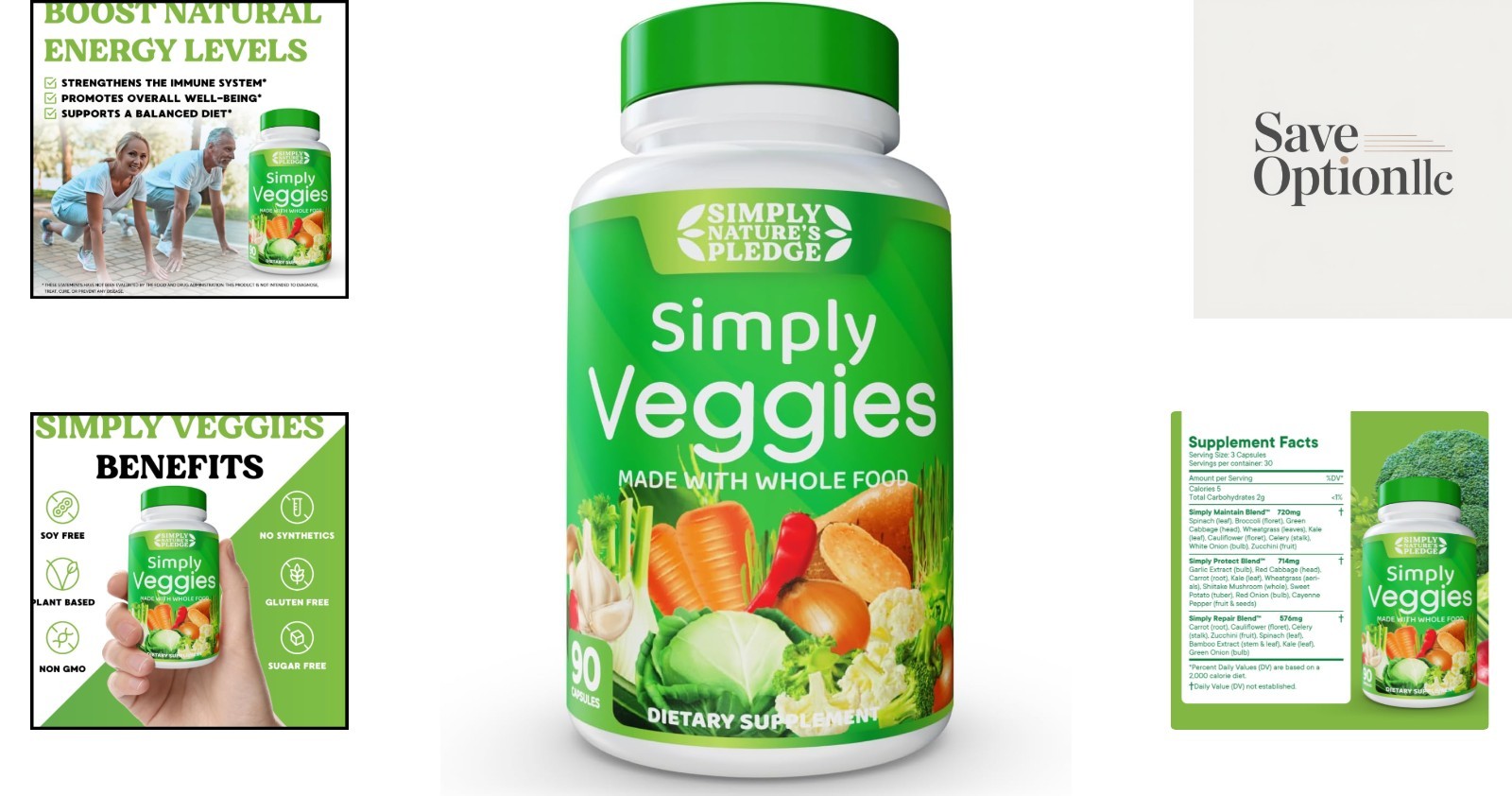 Health-Boosting Capsule Supplement with 42 Fruits & Vegetables – Soy Free