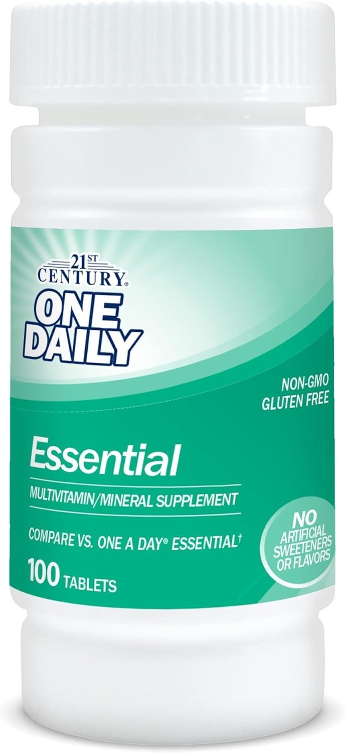 100 Count Essential Multivitamin Tablets for Adults – Daily Nutritional Support