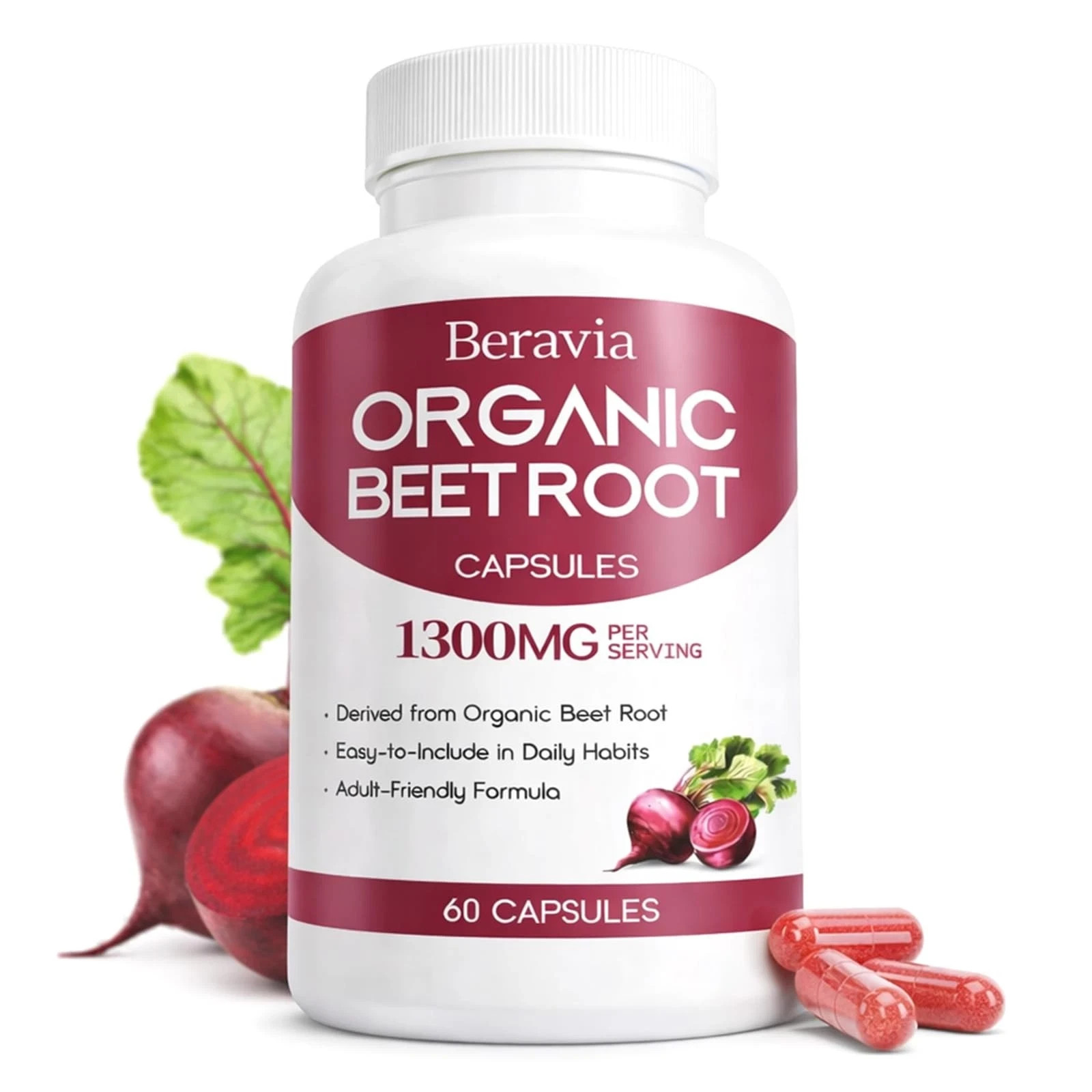 Beravia Organic Beet Root Capsules, Natural Beet Root for Daily Wellness and …
