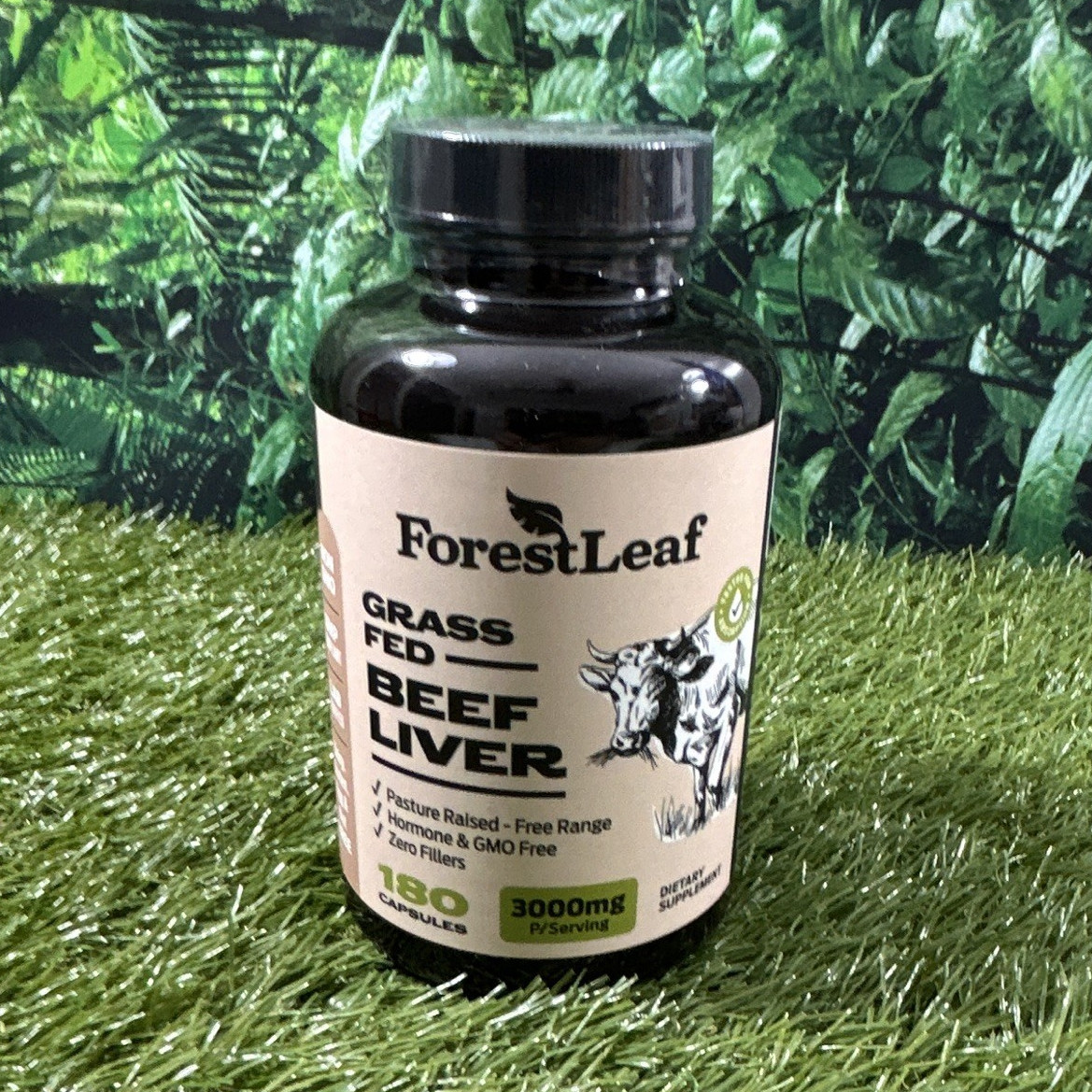 ForestLeaf Grass Fed Beef Liver 3000mg Once Daily Dietary Supplement 150 Caps