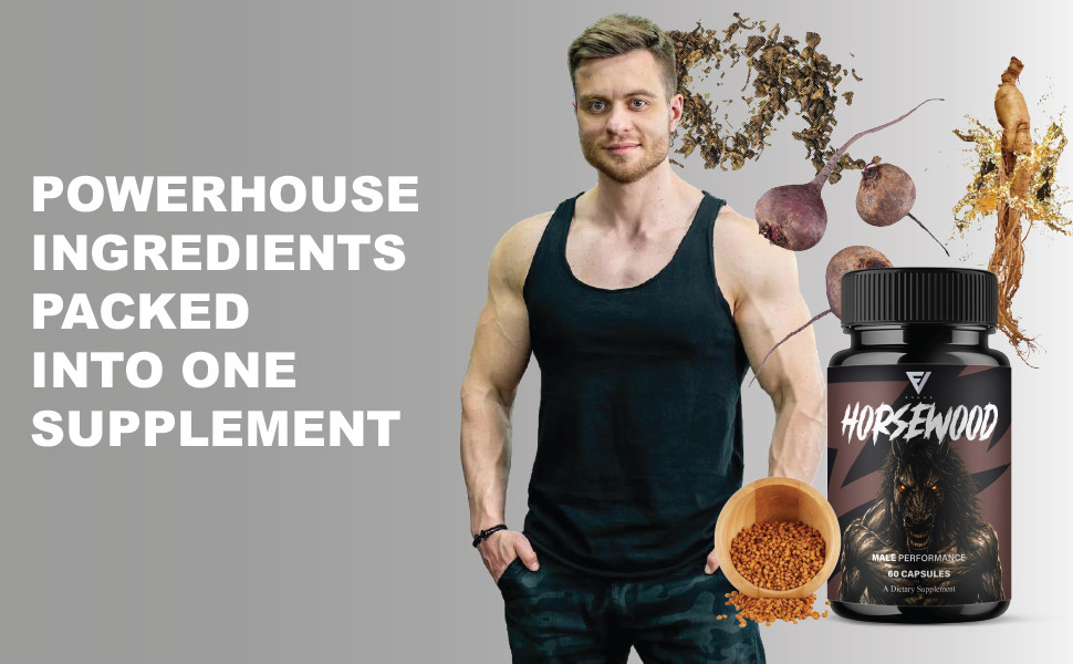 Horsewood Male Support Supplement, Horse Wood Male Pills (60 Capsules)