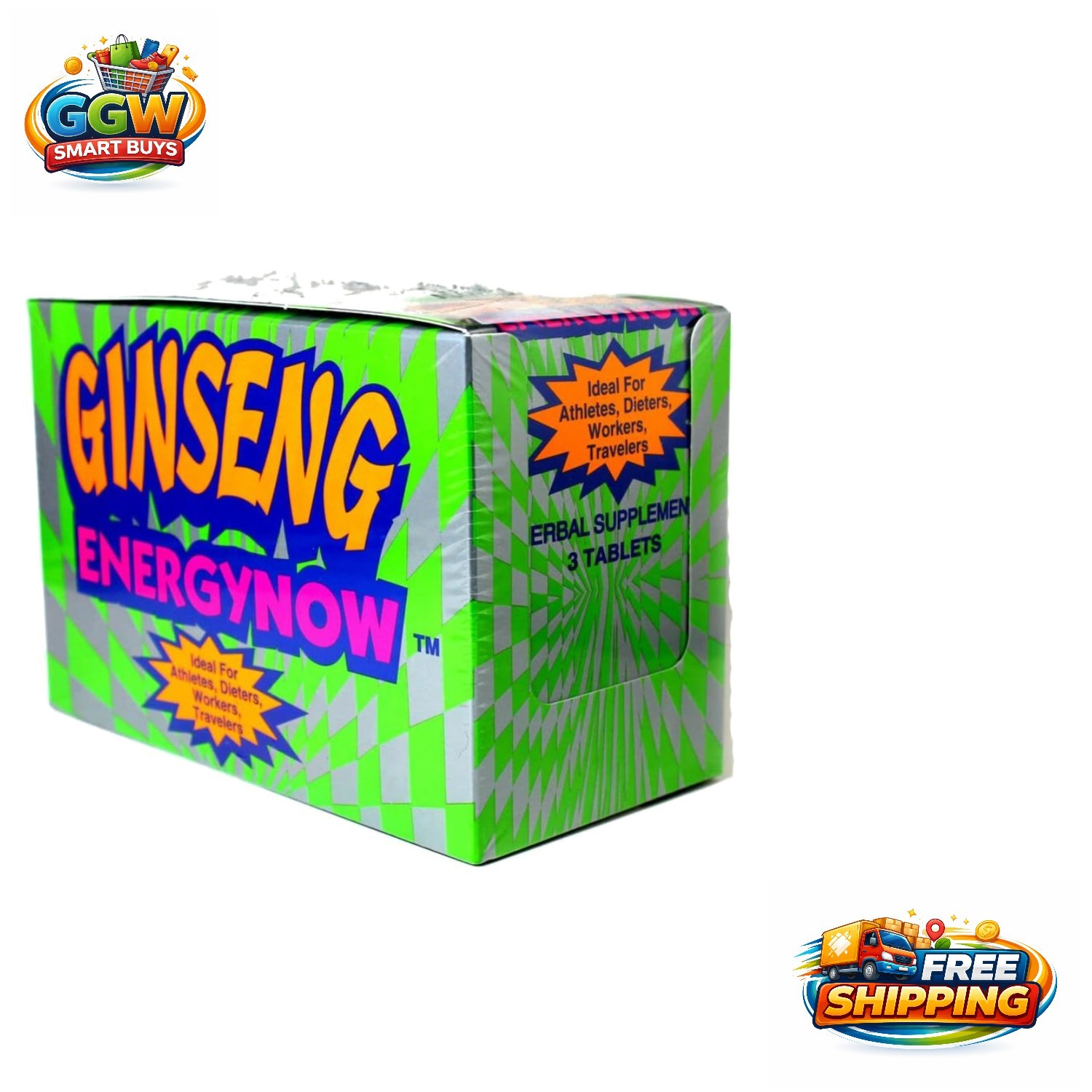 72-Count Ginseng Capsules – Natural Strength for Athletes, Workers & Travelers