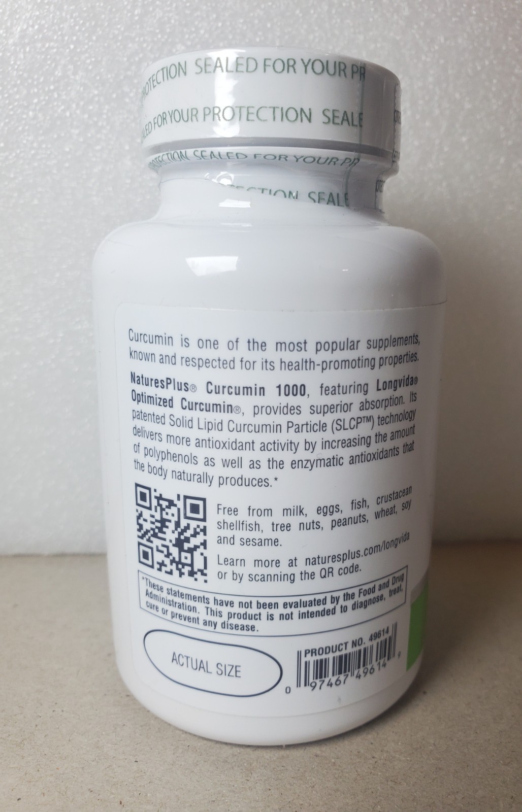 NaturesPlus PRO Longvida Curcumin 1000 mg – 30 Tablets – Promotes Healthy