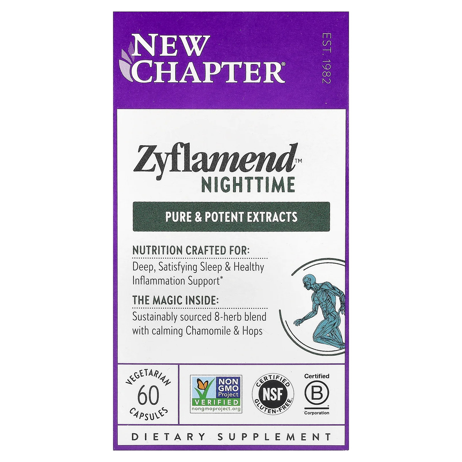 2 X New Chapter, Zyflamend� Nighttime, 60 Vegetarian Capsules
