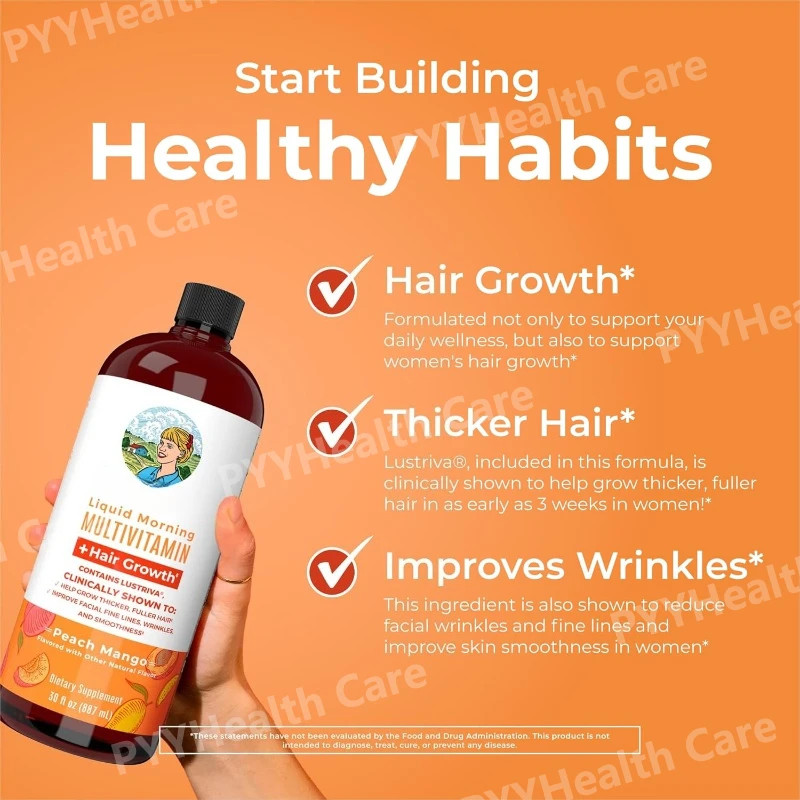 with Multivitamin Liquid Biotin and Vitamin B Complex Supports Healthy Hair