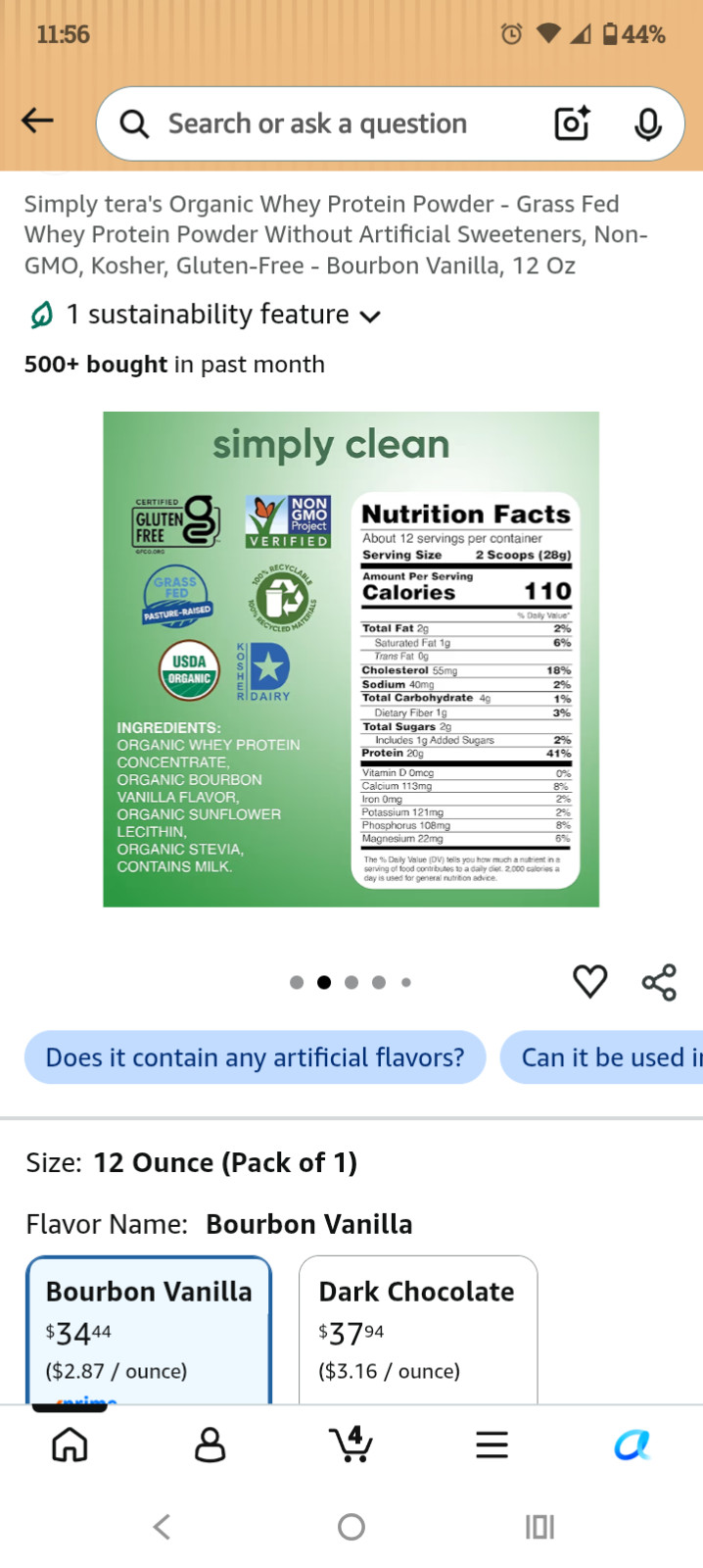 simply teras whey protein powder