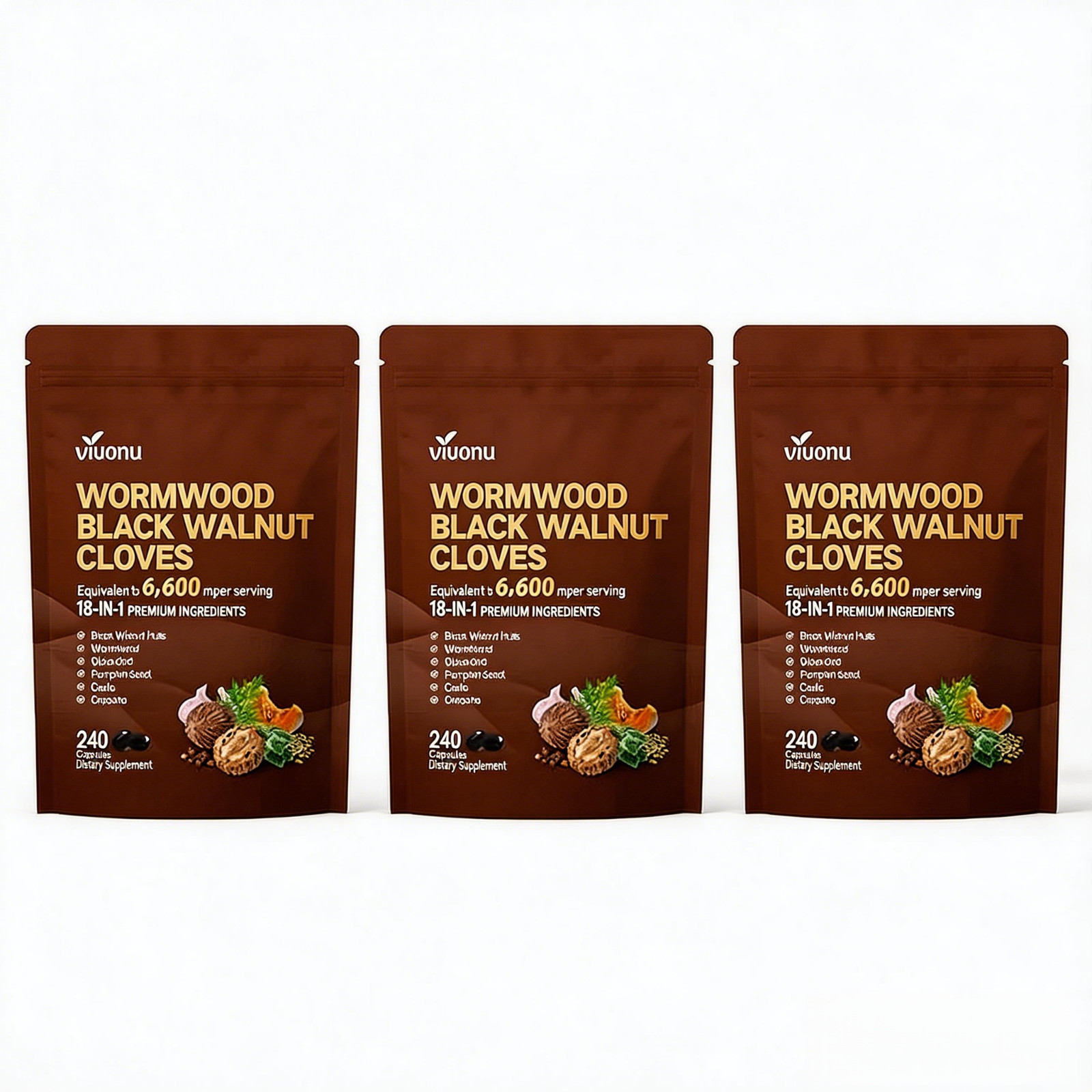 18-in-1 Black Walnut Wormwood Cleansing Formula designed for Humans