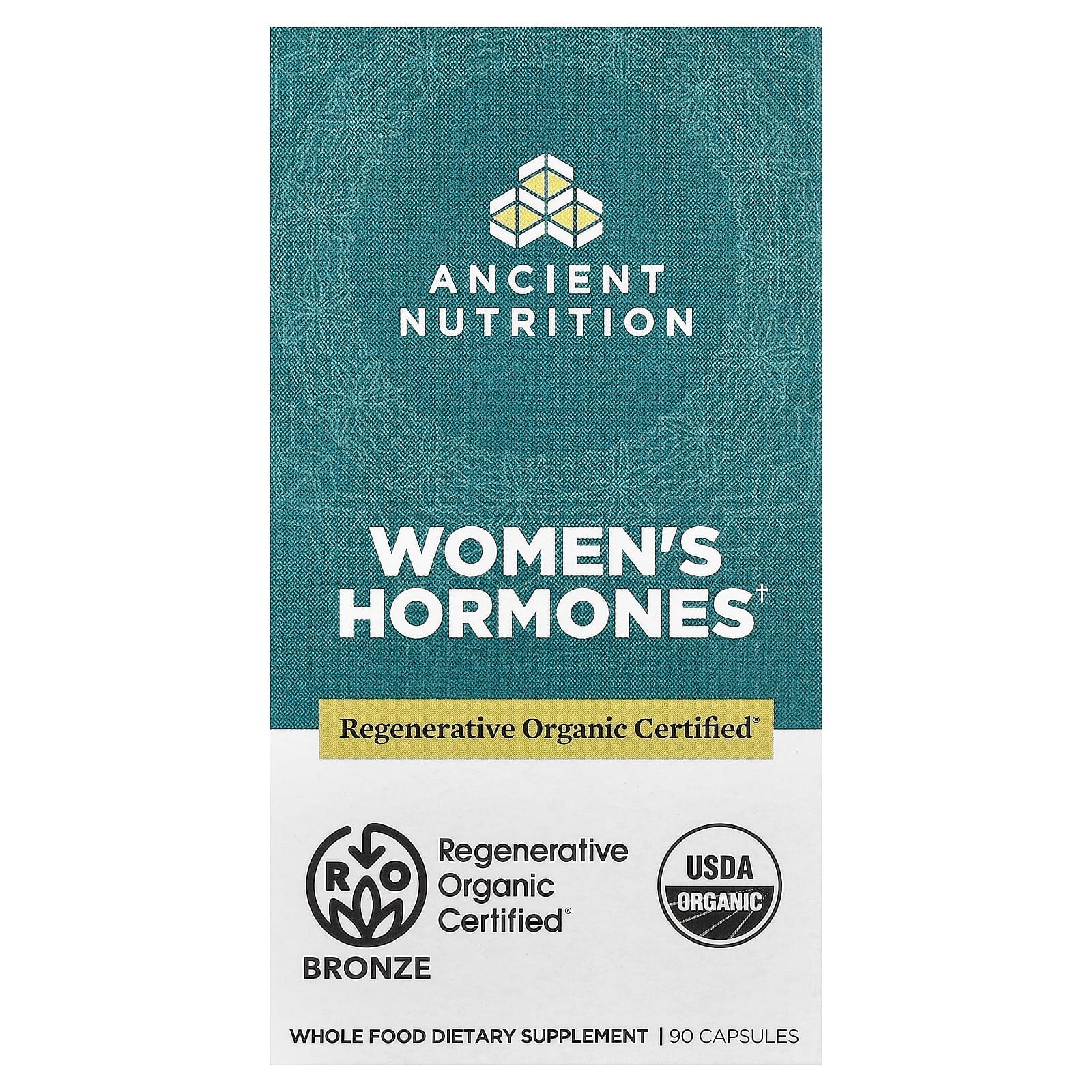 2 X Ancient Nutrition, Women’s Hormones, 90 Capsules