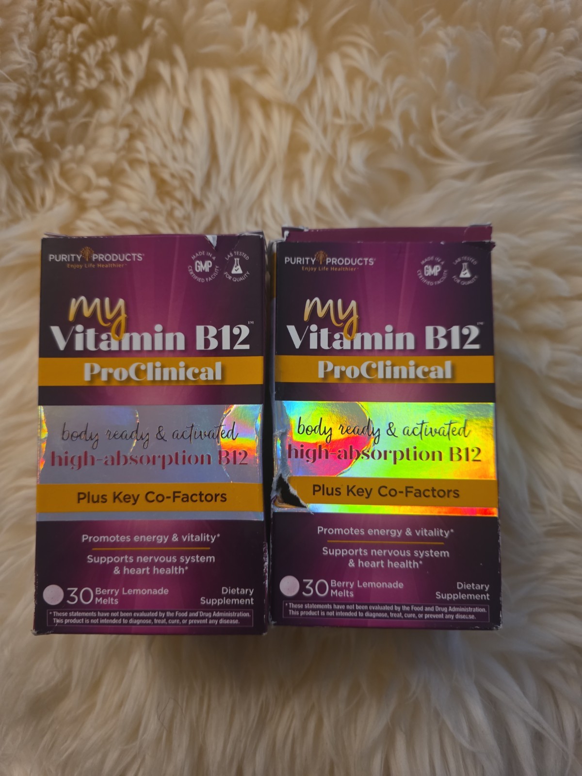 MyB12 ProClinical w/ Vitamin B-12 Purity Products 30 melts Vitamin B6/Biotin X2