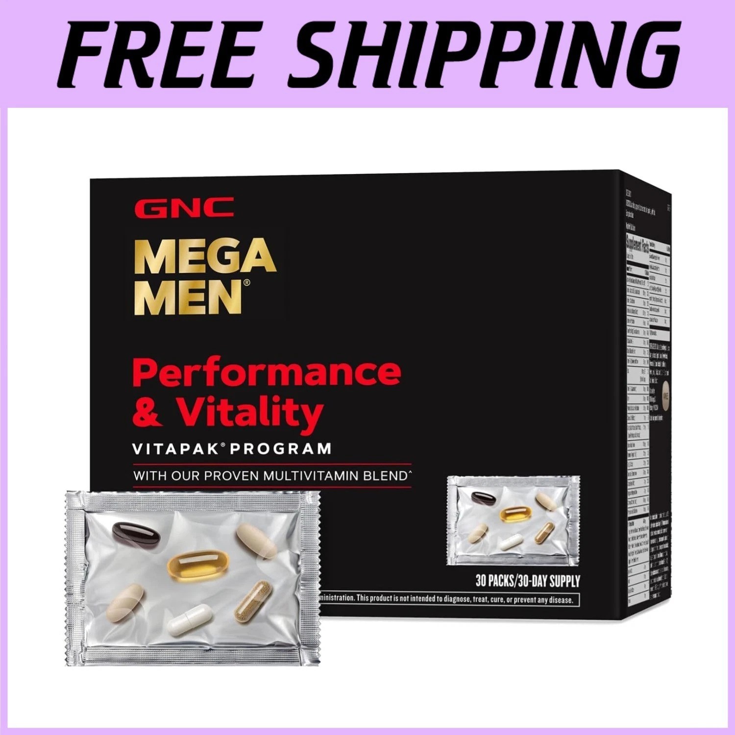 Men’s Vitality Vitapak Program – 30 Packs, 5-in-1 Nutrition