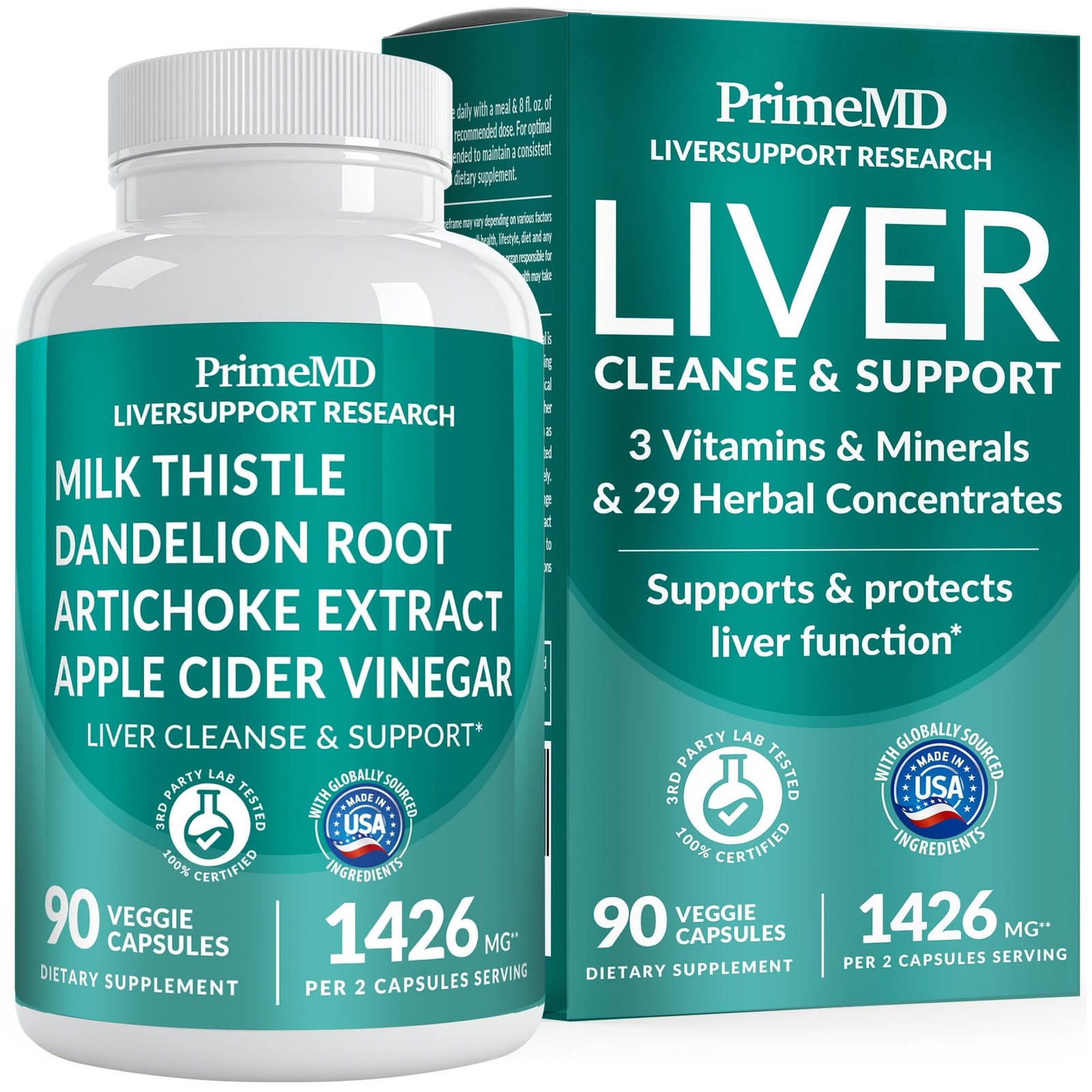 32-in-1 Liver Support with Milk Thistle Supplement – Liver Detox with Sily