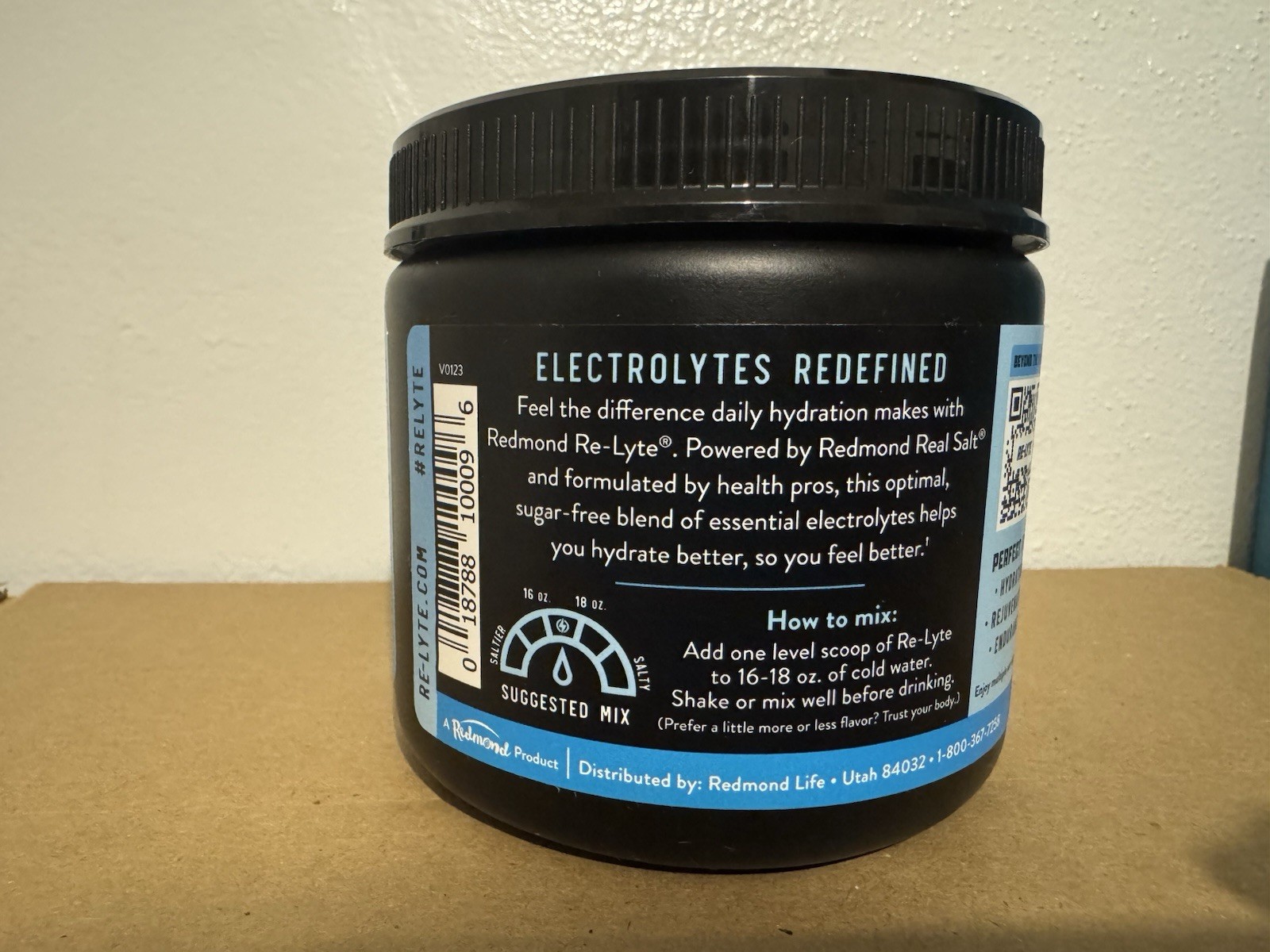 Redmond Re-Lyte Hydration Electrolyte Mix Unflavored 75 Servings BRAND NEW!