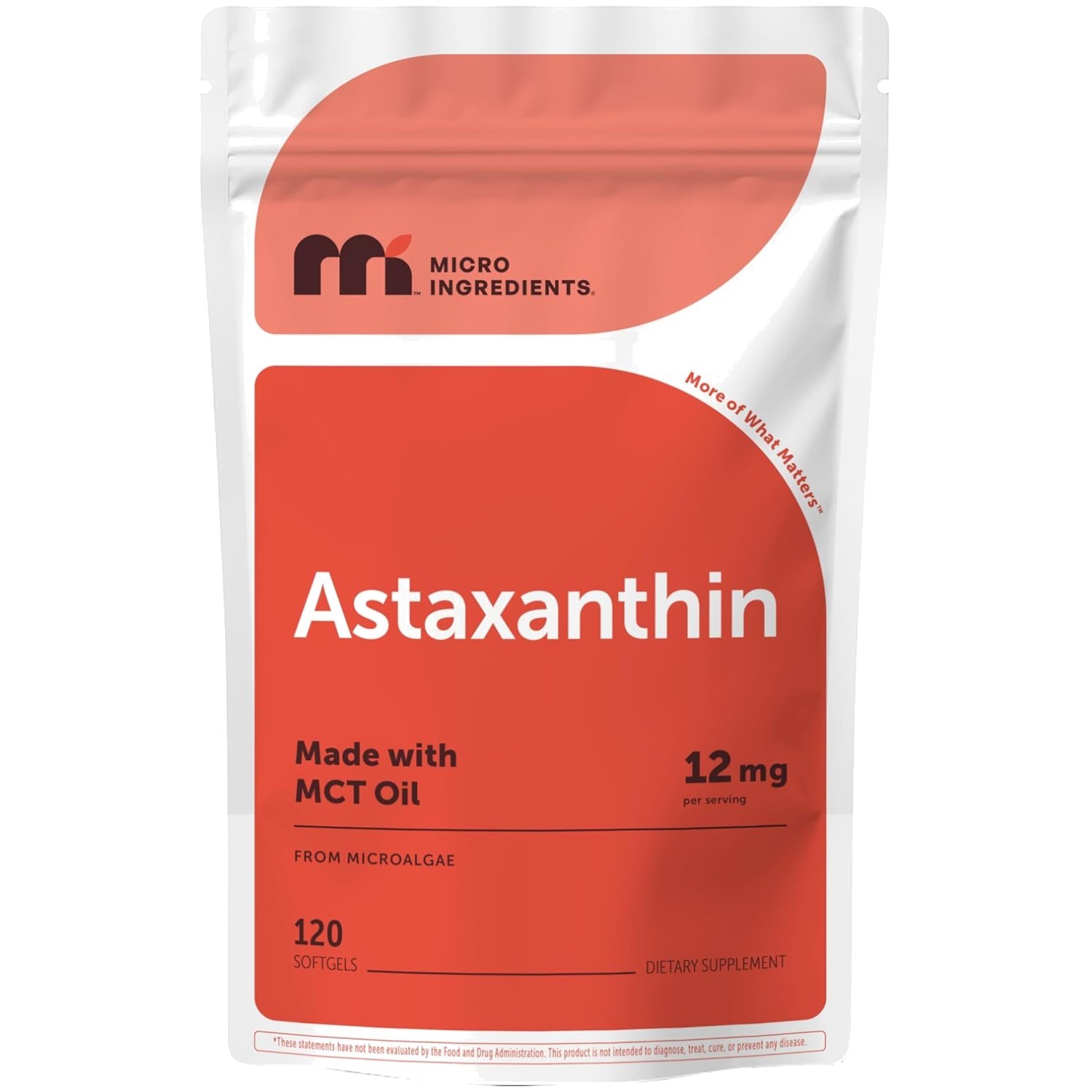 Easy-to-Swallow Astaxanthin Softgels, 12mg | 4 Supply