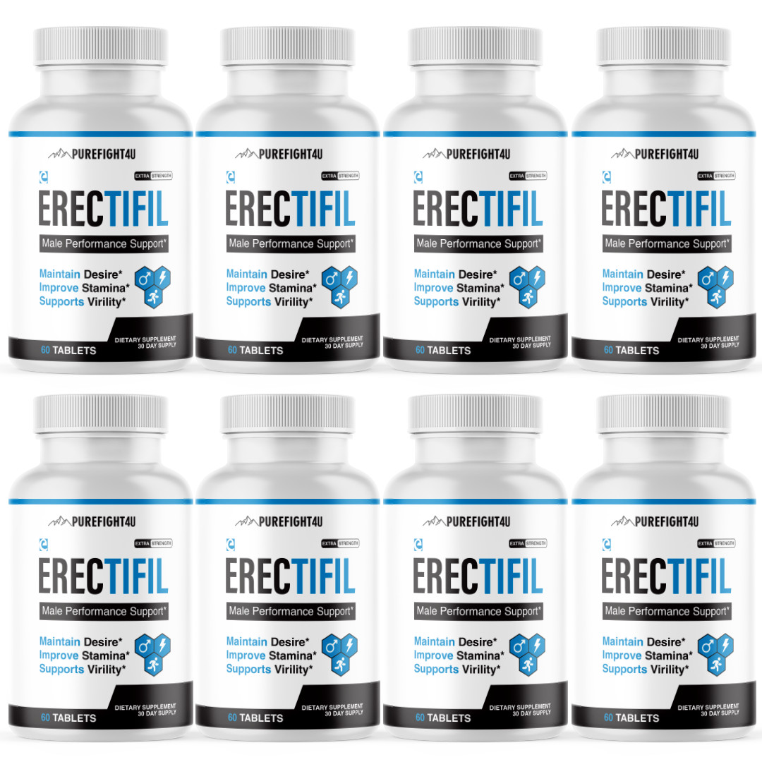 Erectifil Male Performance Support Extra Strength Supplement Tablets 8 Bottles