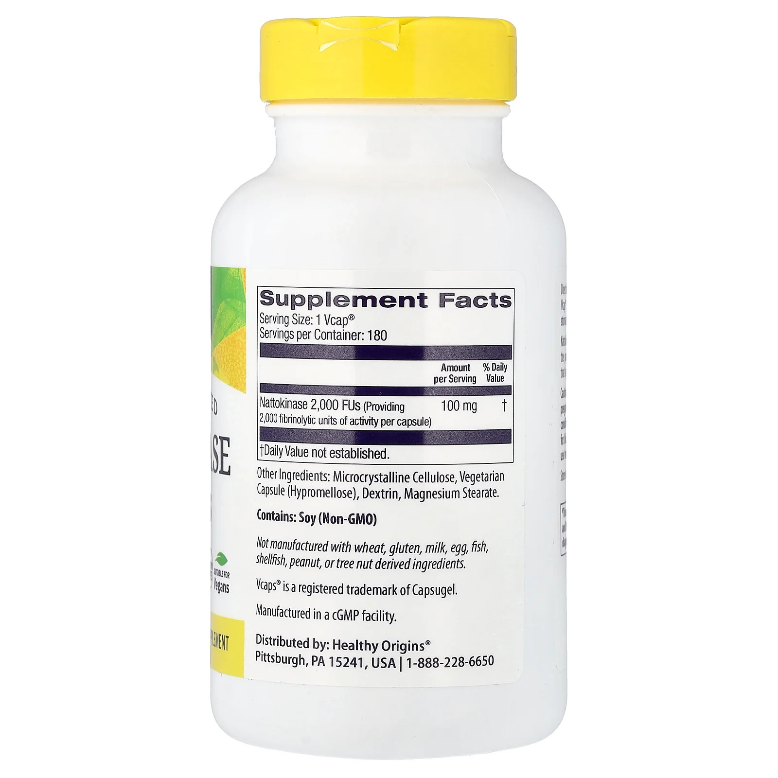 2 X Healthy Origins, Nattokinase, 100 mg (2,000 FUs), 180 Vcaps�