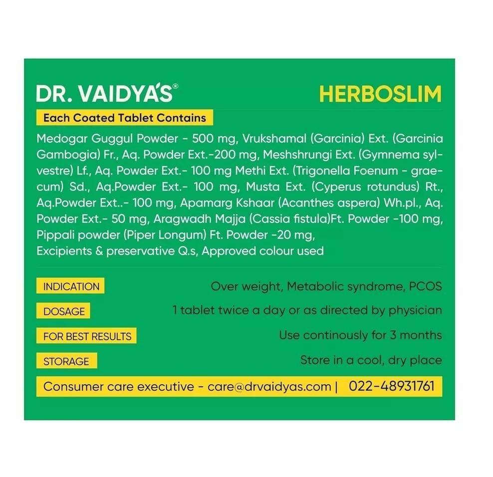 FAT LOSS HERBOSLIM TABLETS NATURAL TRATMENT FOR WEIGHT LOSS (30TABS) 100% Result