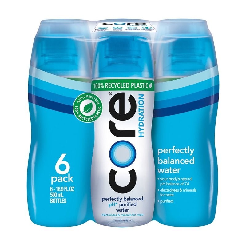 CORE Hydration Perfectly Balanced Drinking Water, 0.5 L bottles, 6 Count