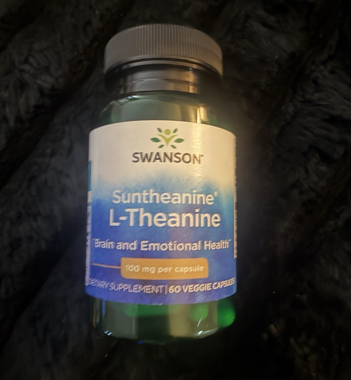 Swanson Suntheanine L-Theanine 100mg Vegetarian Capsules Brain & Emotional 60