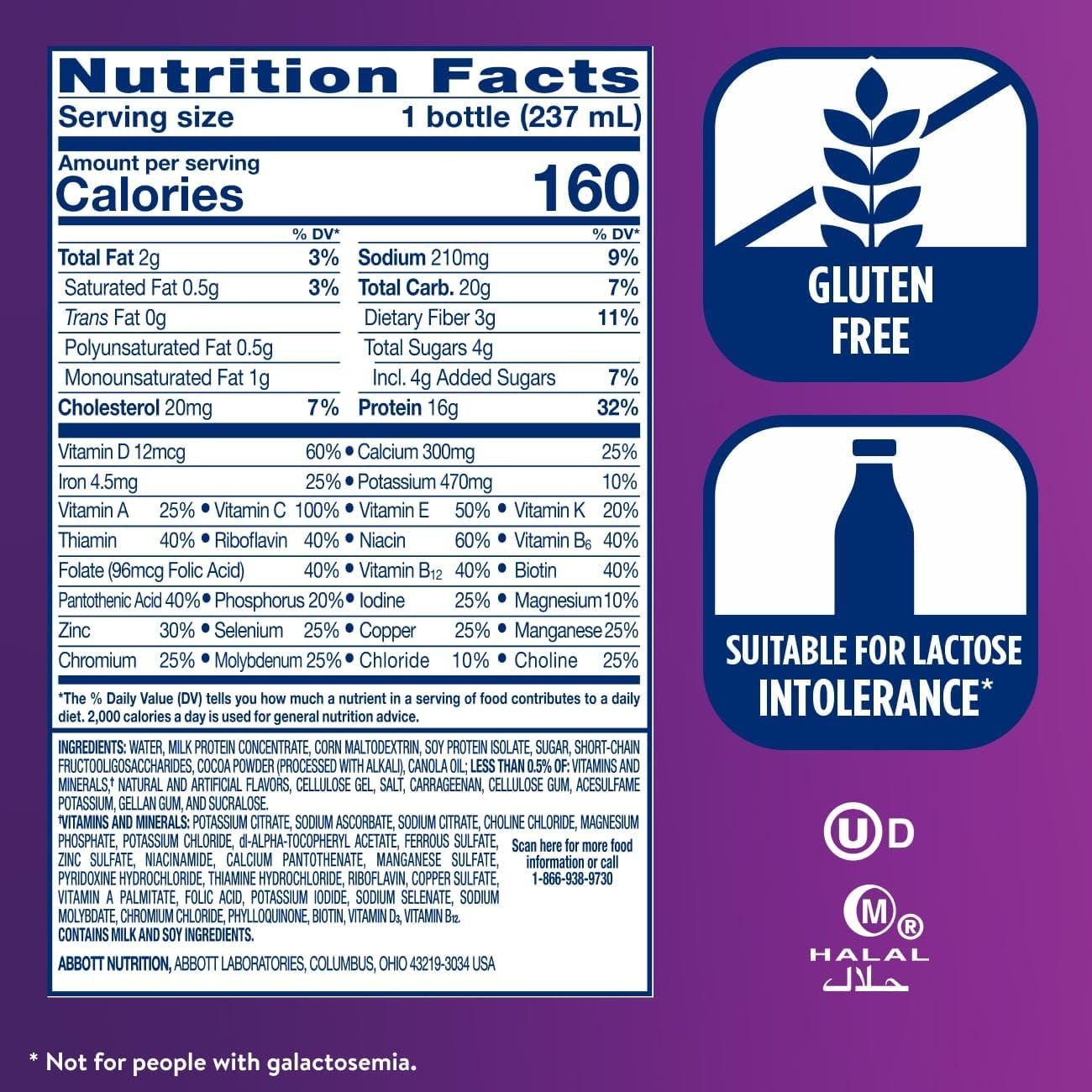 Ensure High Protein Bottled Milk Chocolate 8 fl oz, 24 Pack