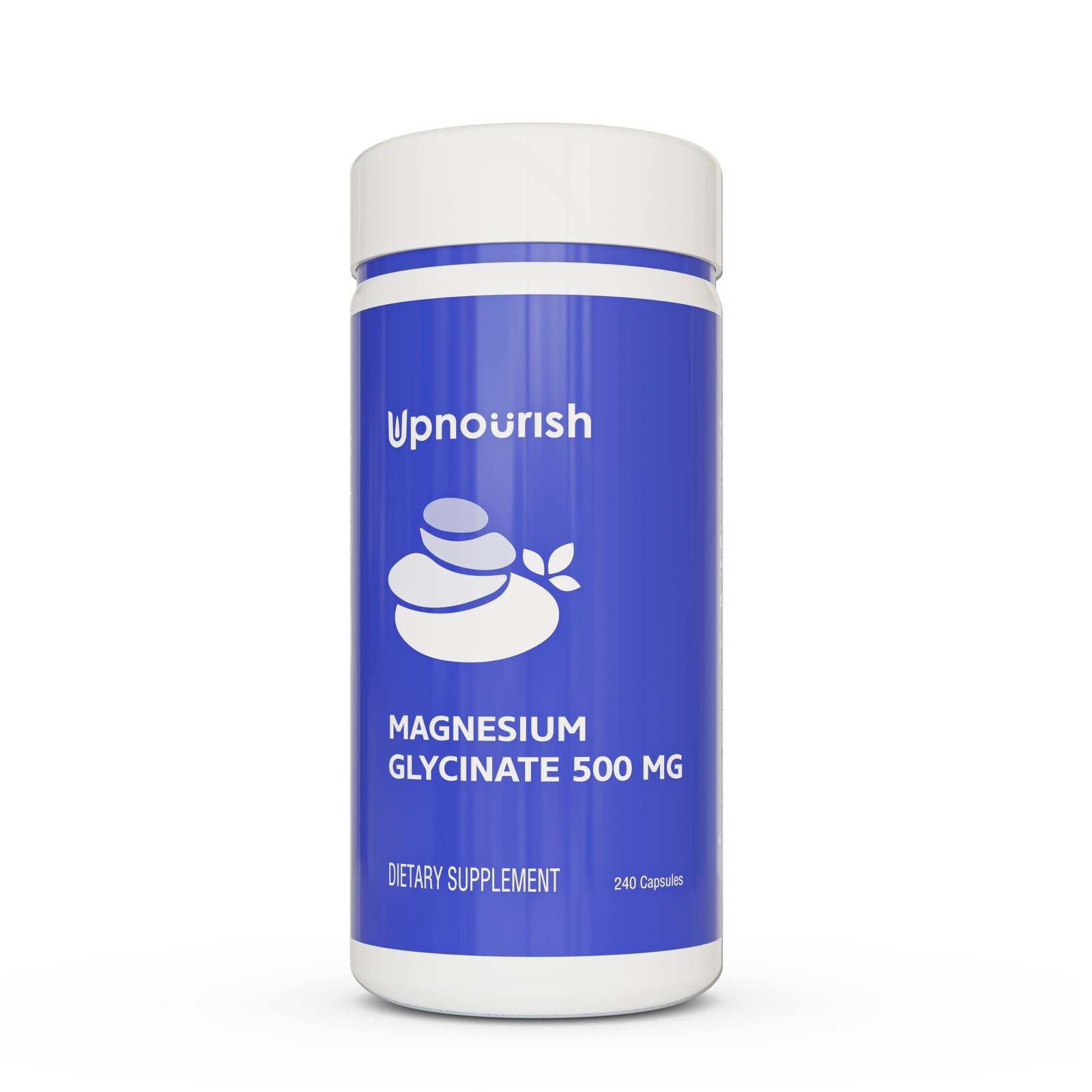 UpNourish Magnesium Glycinate Chelate 500mg 240 Count (Pack of 1), Capsule
